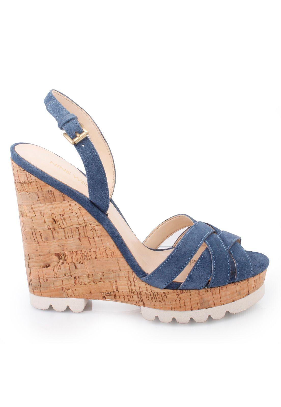 Sandalia Cuero Kindeyes Azul Mujer-1