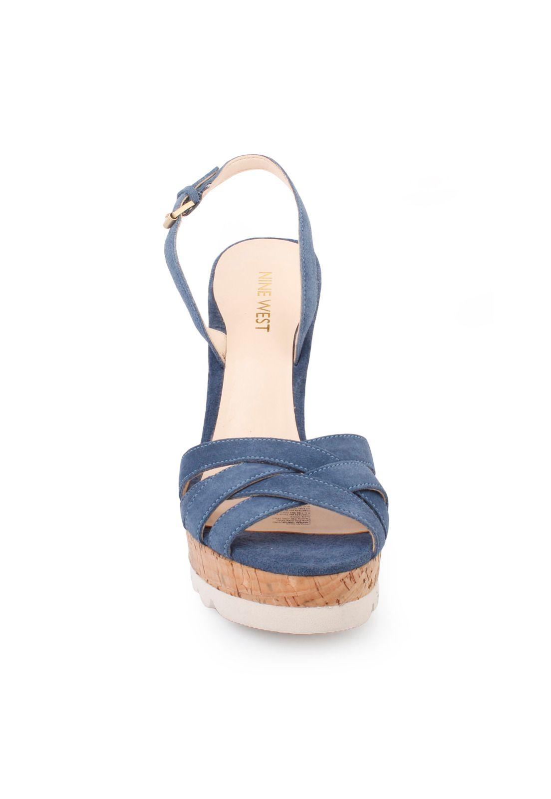 Sandalia Cuero Kindeyes Azul Mujer-2