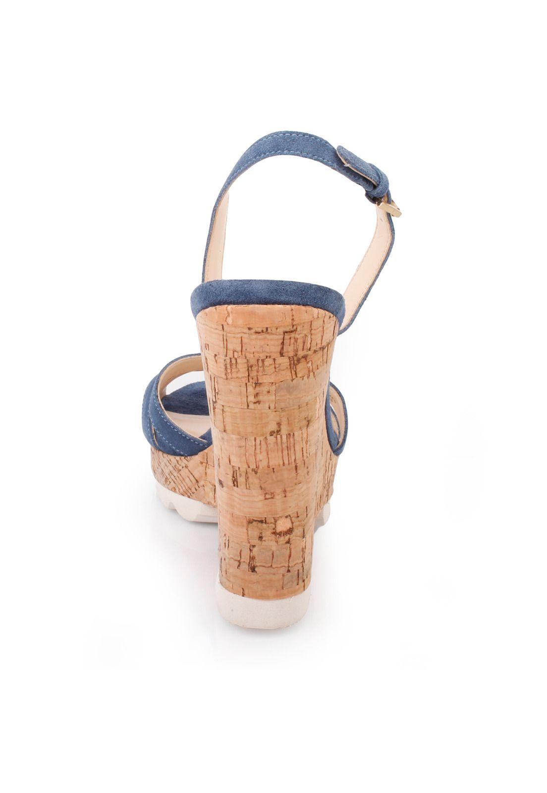 Sandalia Cuero Kindeyes Azul Mujer-3