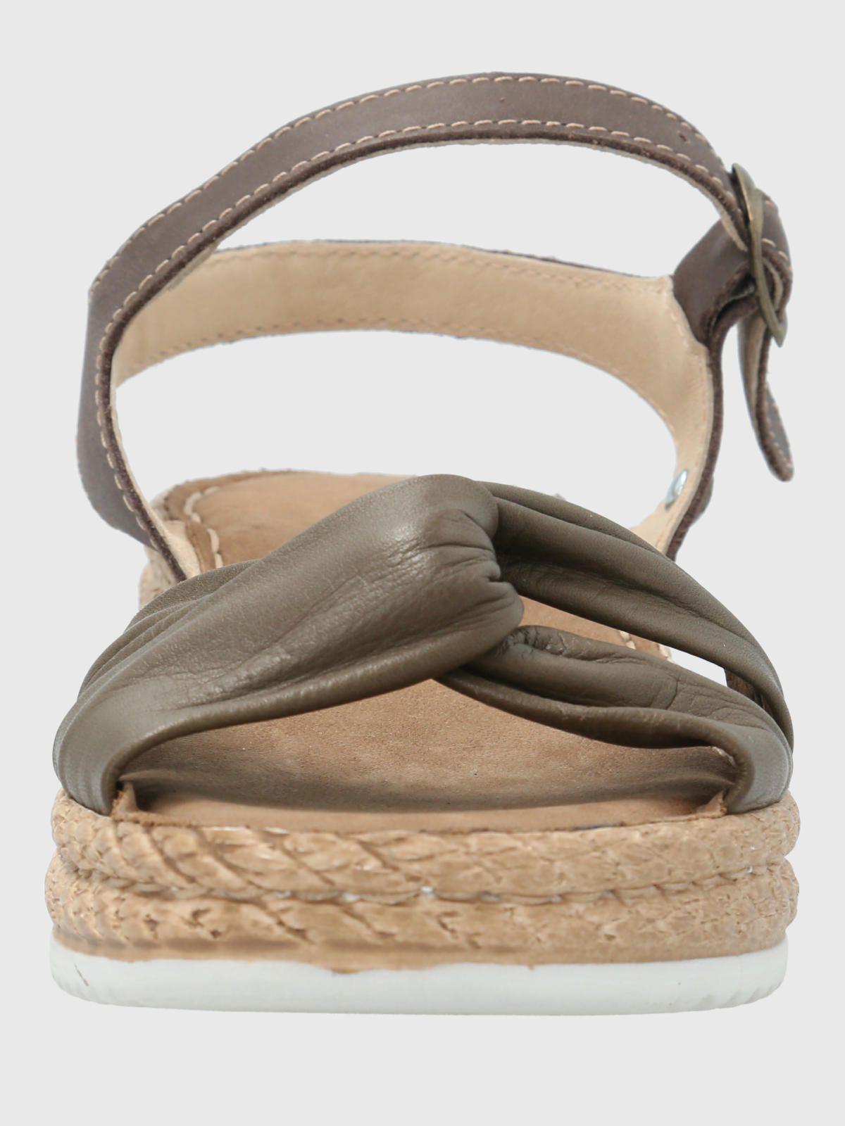 Sandalia Cuero Café Oscuro Mujer Cepina -3