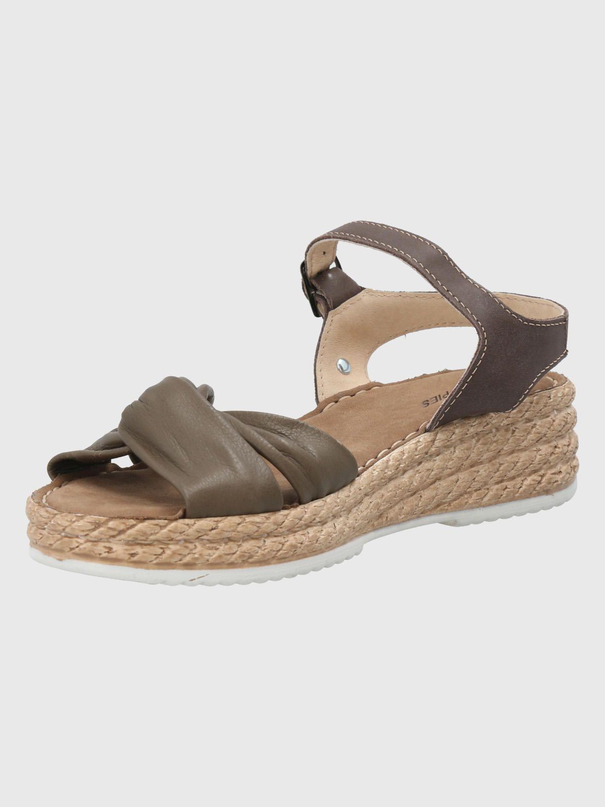 Sandalia Cuero Café Oscuro Mujer Cepina -5