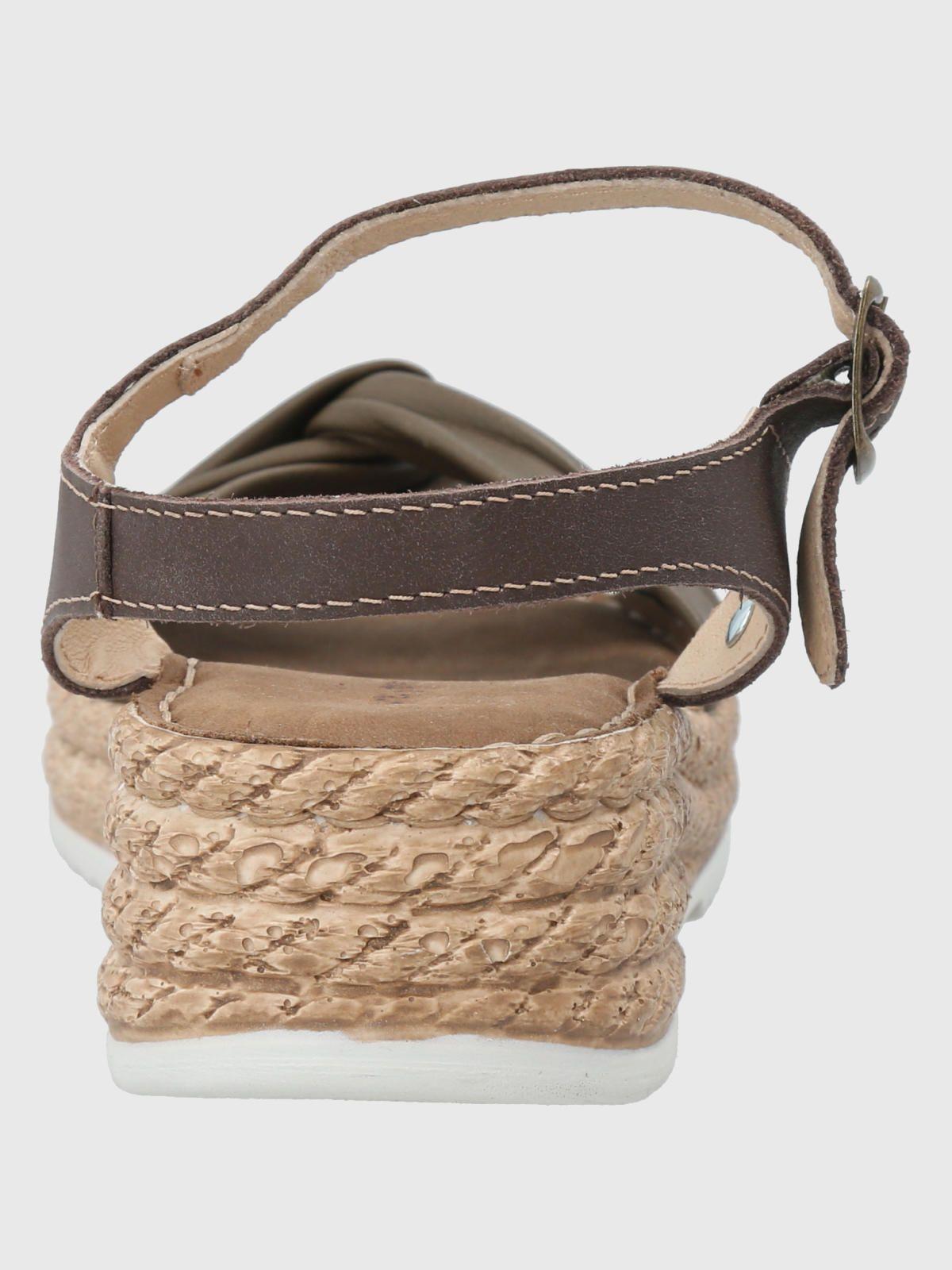 Sandalia Cuero Café Oscuro Mujer Cepina -6