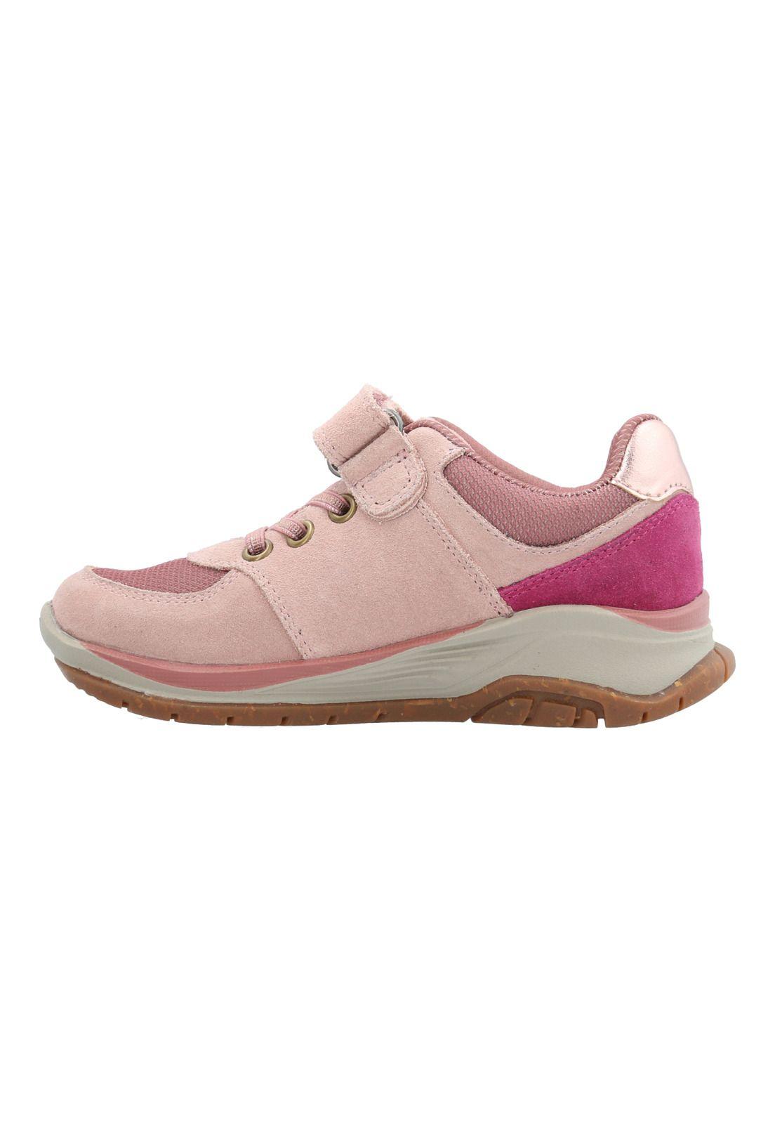 Zapatilla Cuero Bambus Niña Rosado-5