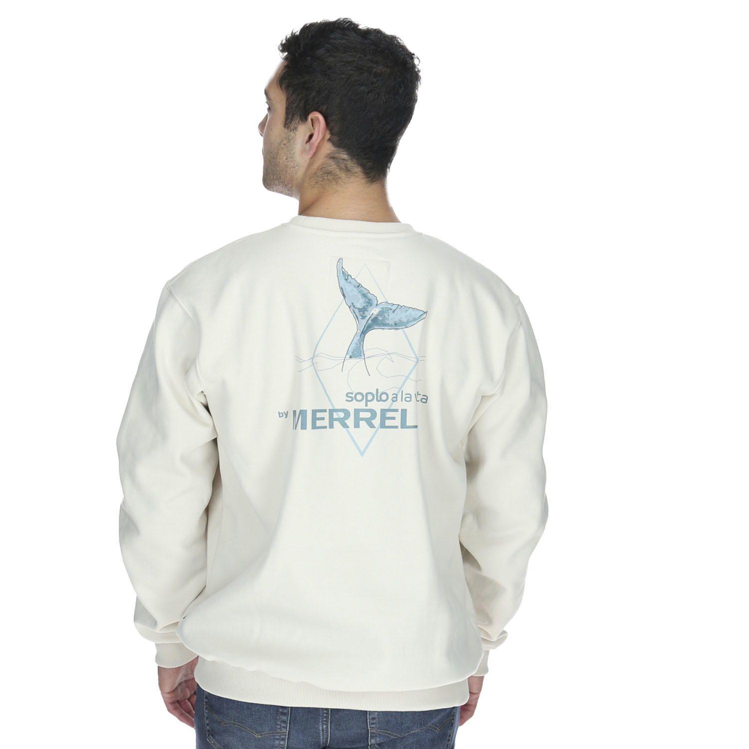 Polerón Hombre Soplo Crew Blanco-3