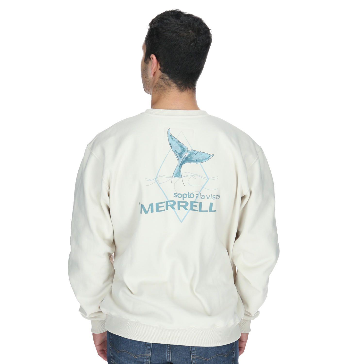 Polerón Hombre Soplo Crew Blanco-5