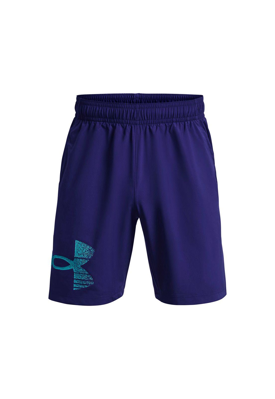 Shorts UA Woven Graphic para hombre Azul-0