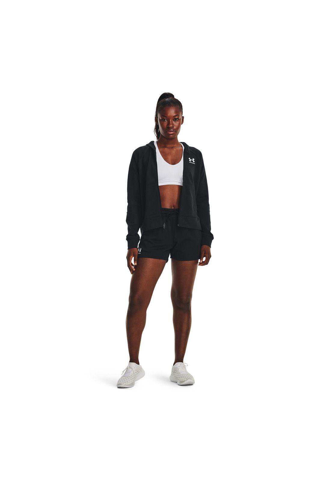 Short Training Rival Terry Negro Mujer-5