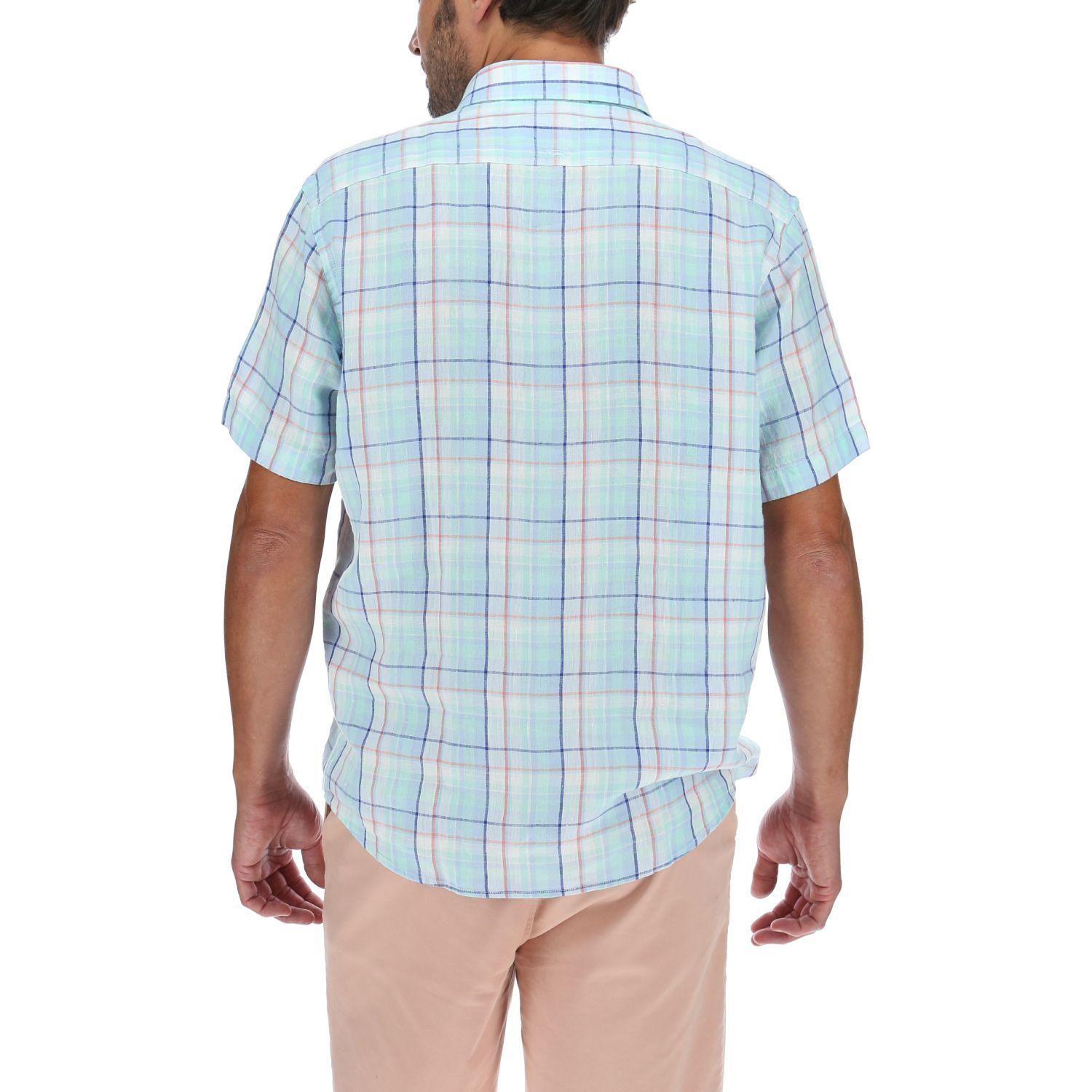 Camisa Lino Hombre Linenplaid Multicolor Rockford-2