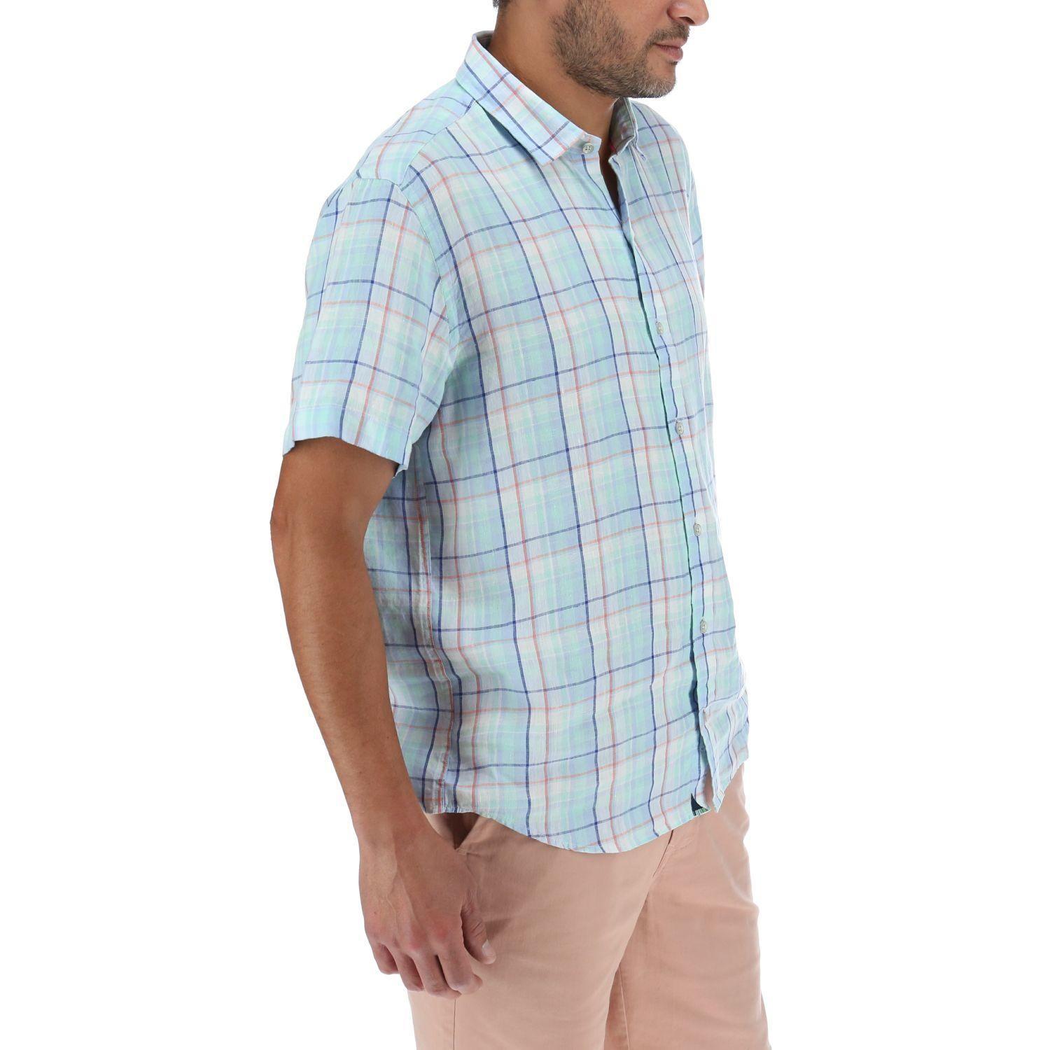 Camisa Lino Hombre Linenplaid Multicolor Rockford-3