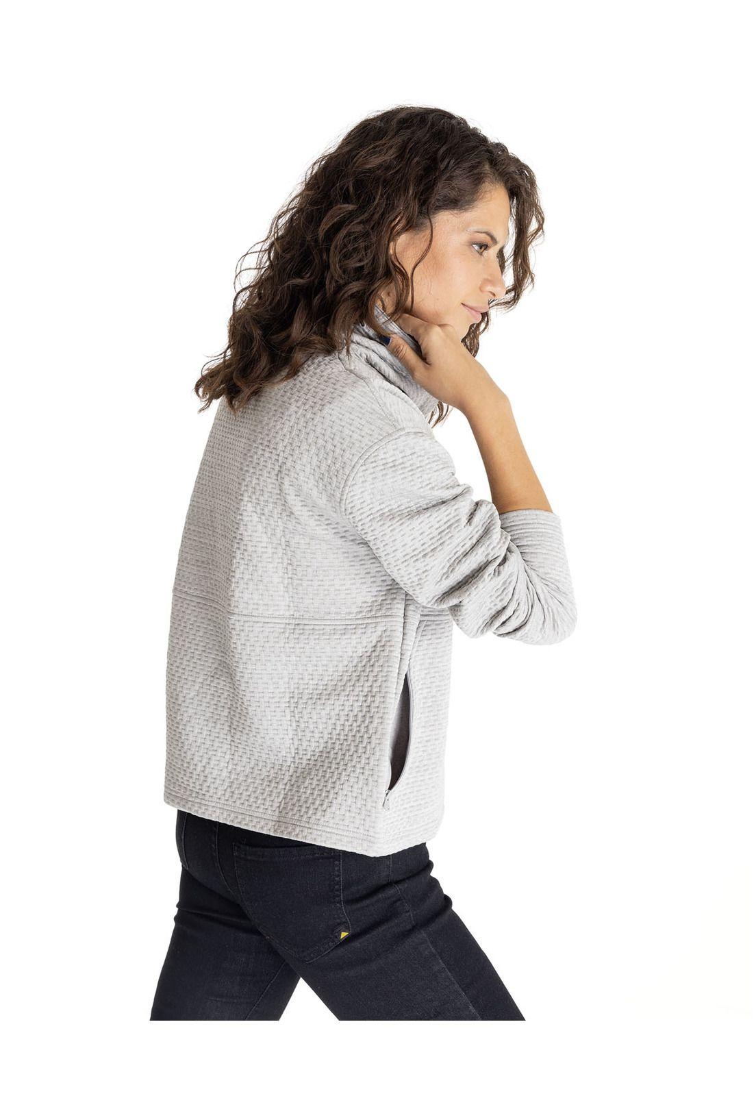 Polerón Mujer W Foundation Texture Gris Claro-1