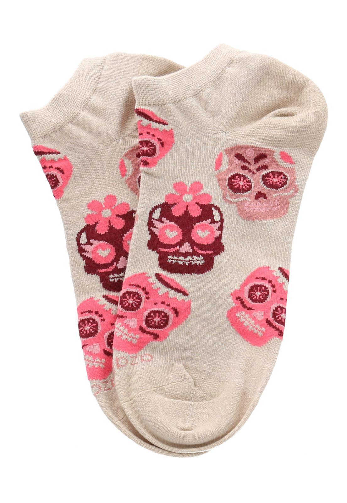 Calcetines  Ped Catrina Mujer Beige-2