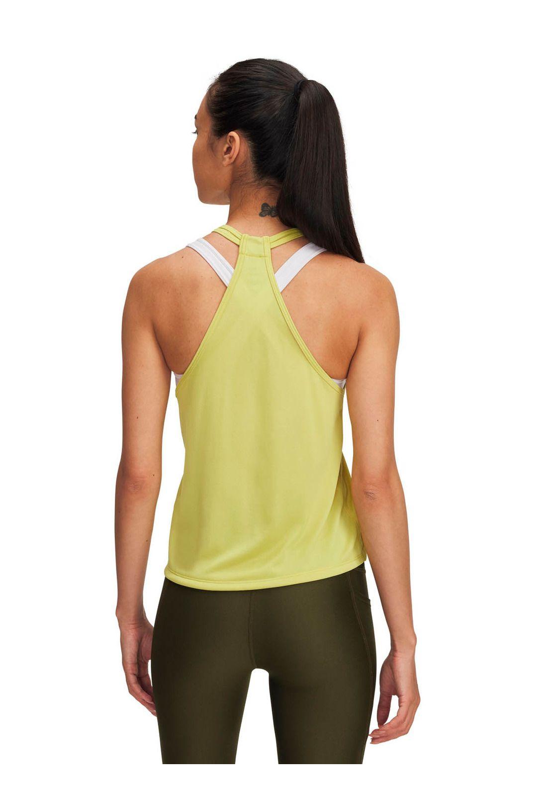 Polera Sin mangass Training  mujer Tech Swing amarillo -1