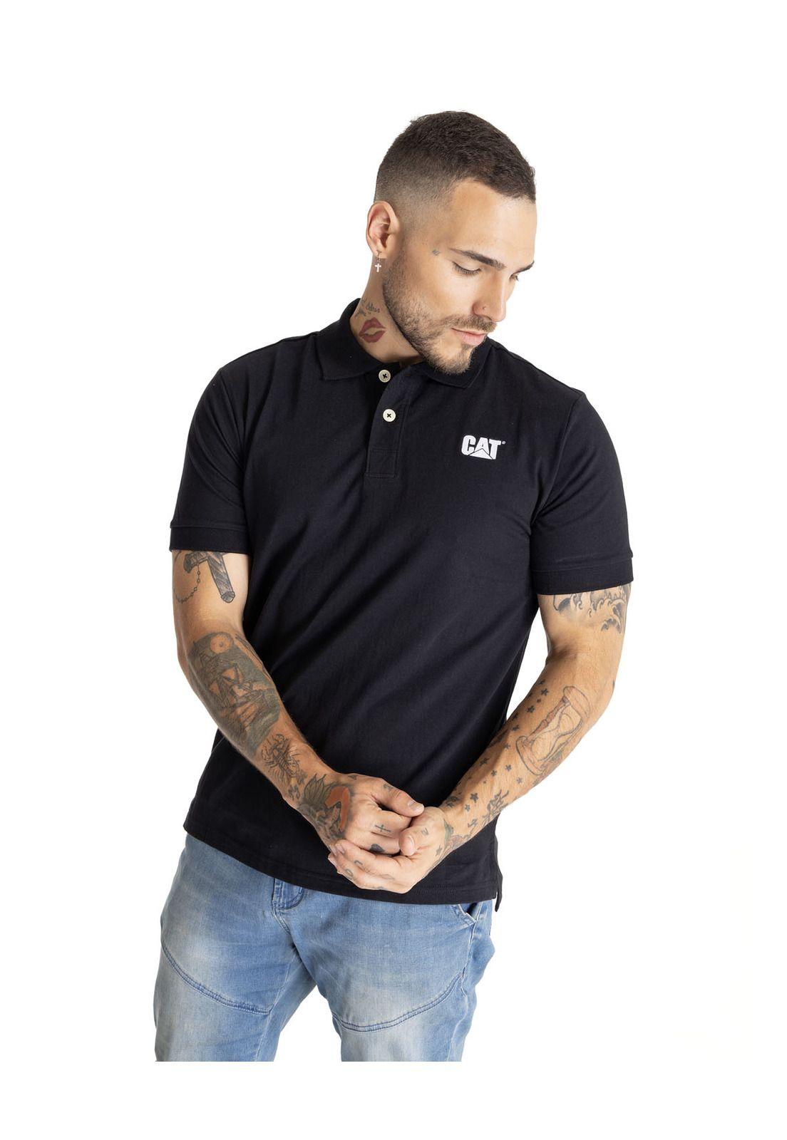 Polera Polo Hombre Fdtn Jersey Knit Pol Negro-1