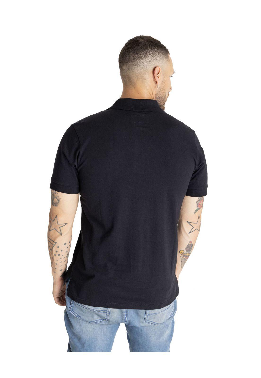Polera Polo Hombre Fdtn Jersey Knit Pol Negro-4