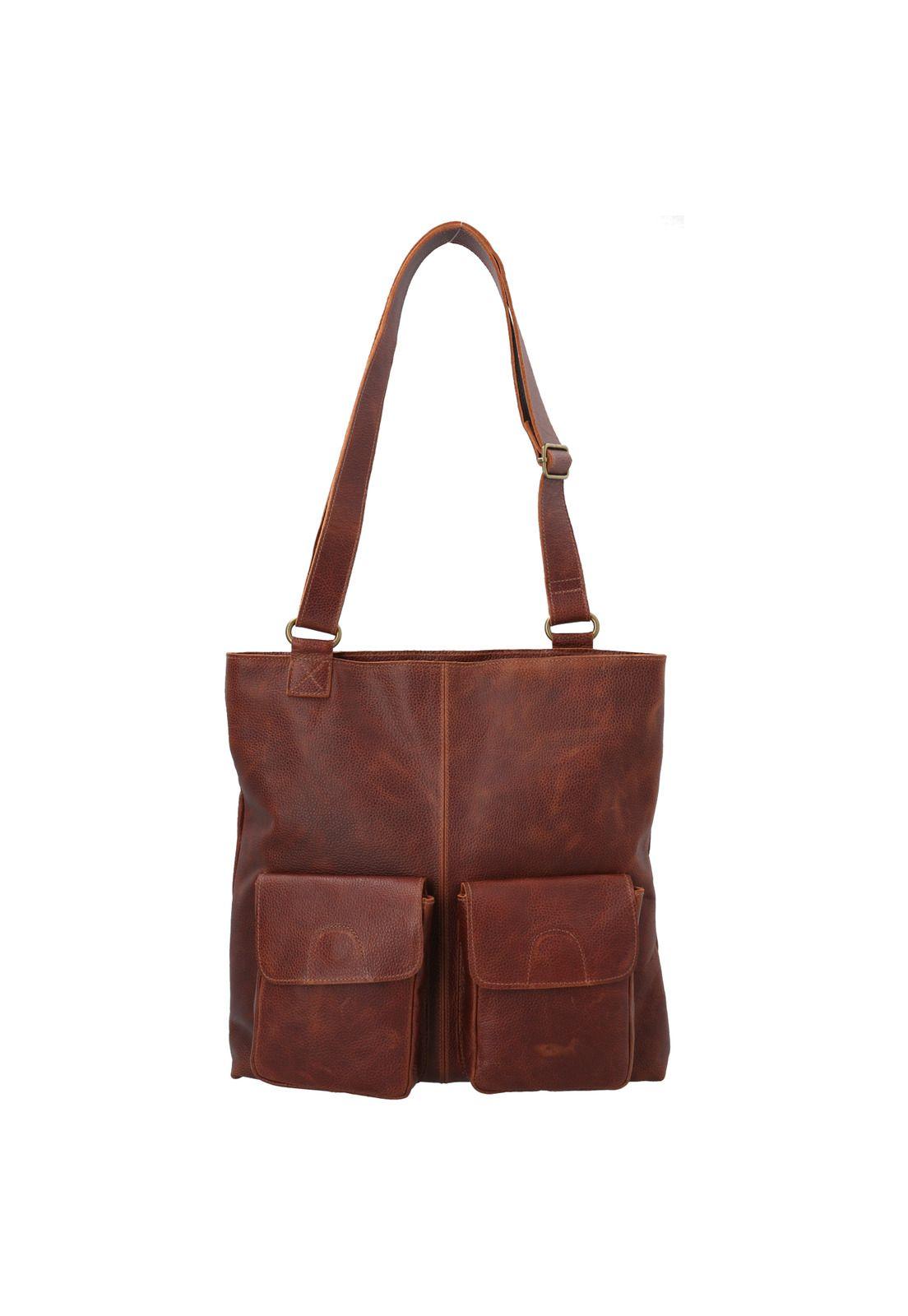 Cartera Cuero Mujer Amber Bag Café-0