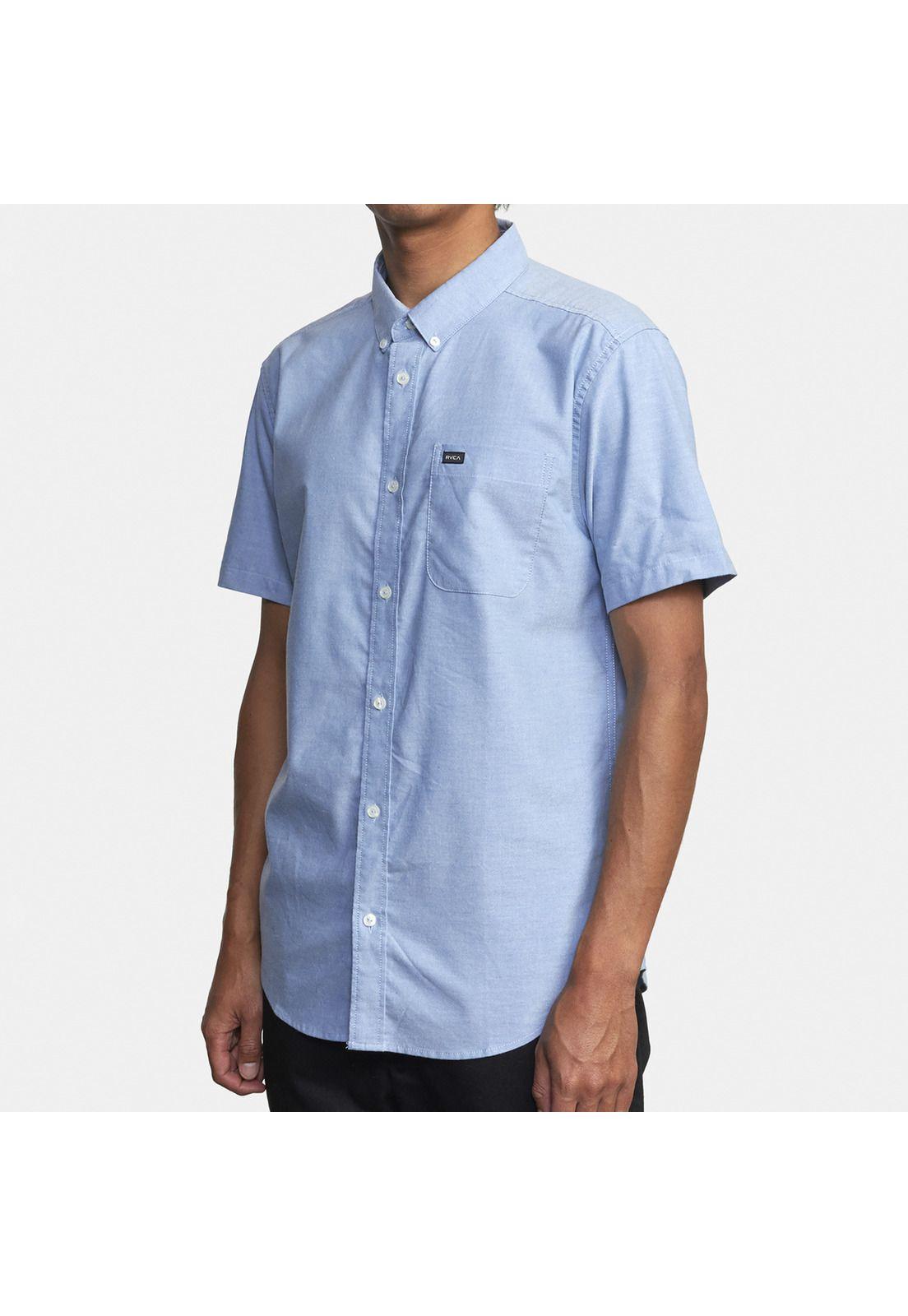 Camisa M/C Thatlldostretwvtp Azul Hombre-4