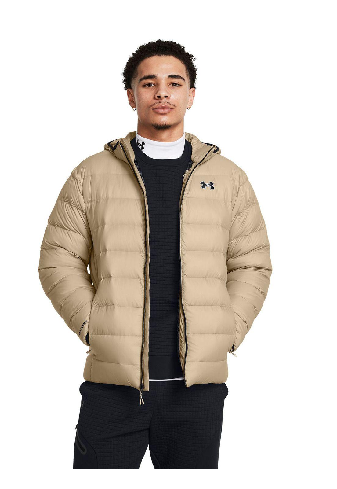 Chaqueta UA legend down para hombre CAFÉ-3