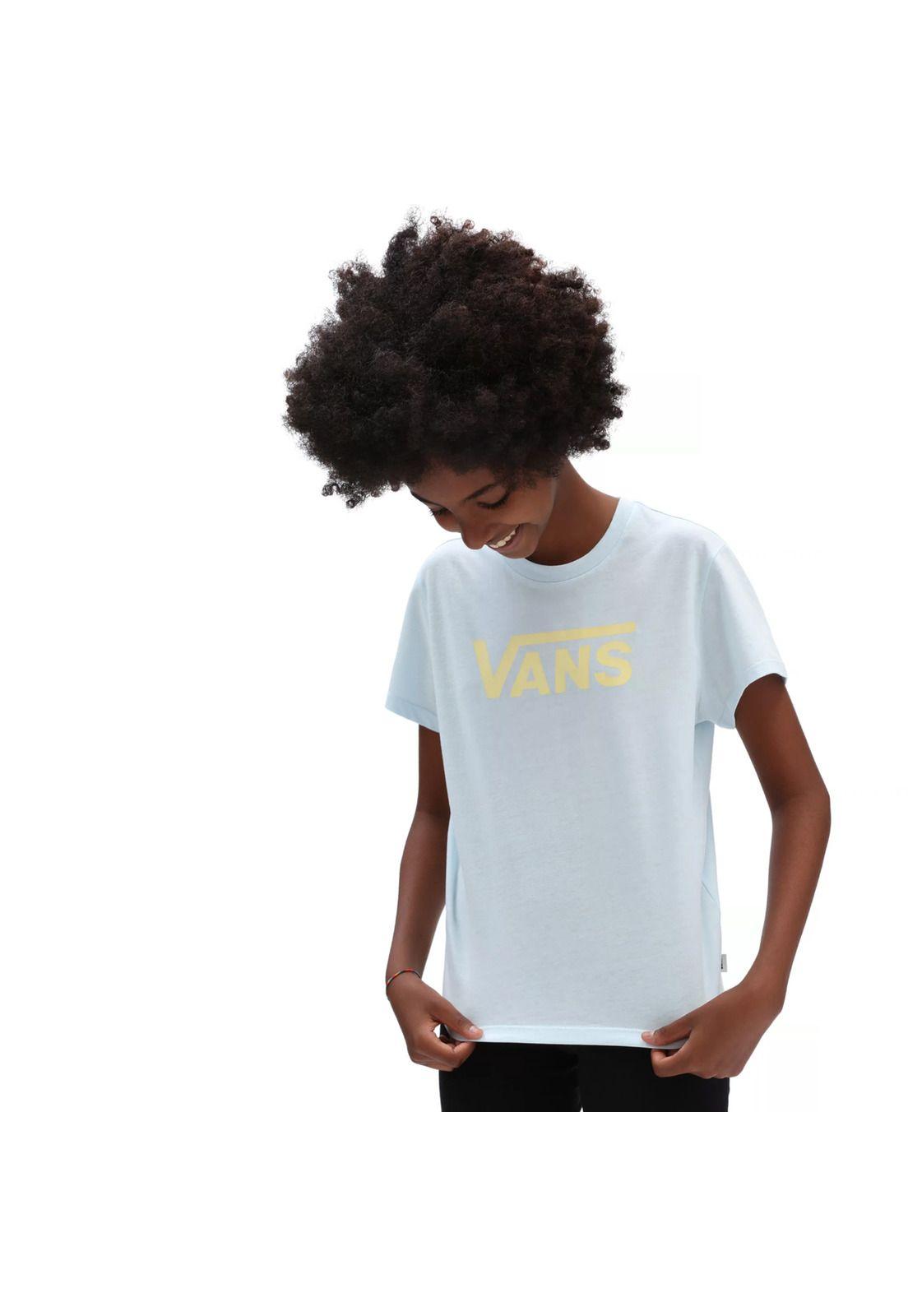 Polera Manga Corta Gr Flying V CrewG Celeste Niño-0