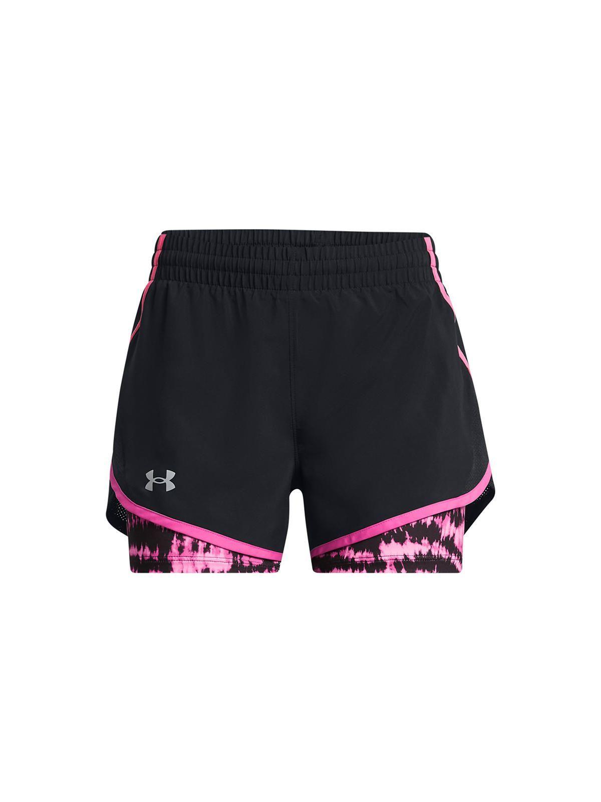 Shorts UA Fly-By 2 En 1 para Niña Negro-0