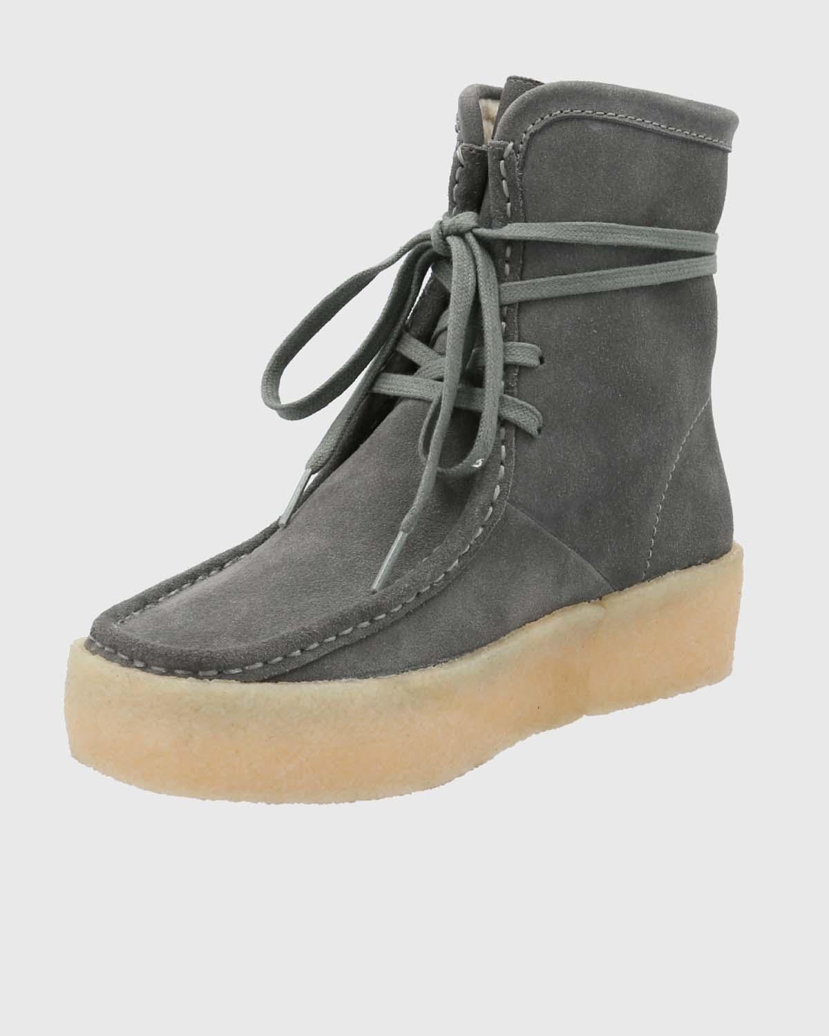 Bota Cuero Mujer Recife Gris-4