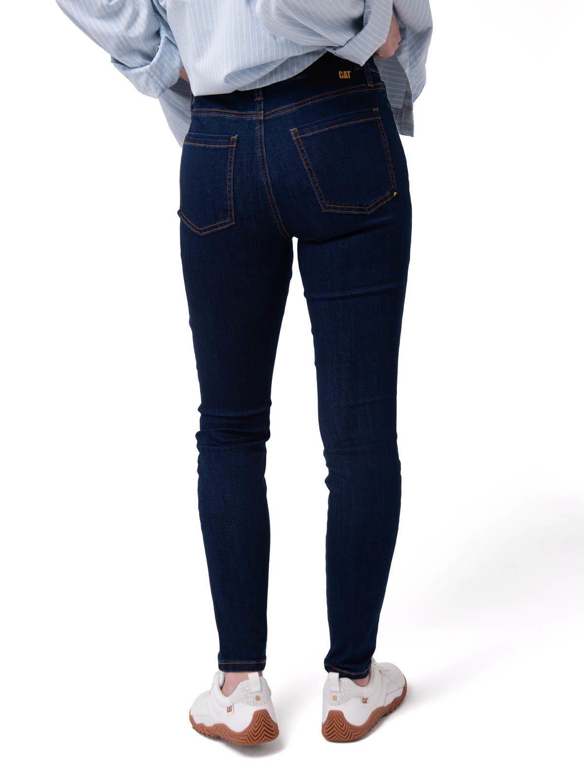 Jeans Stretch Mujer Mid-Rise Azul Oscuro-1