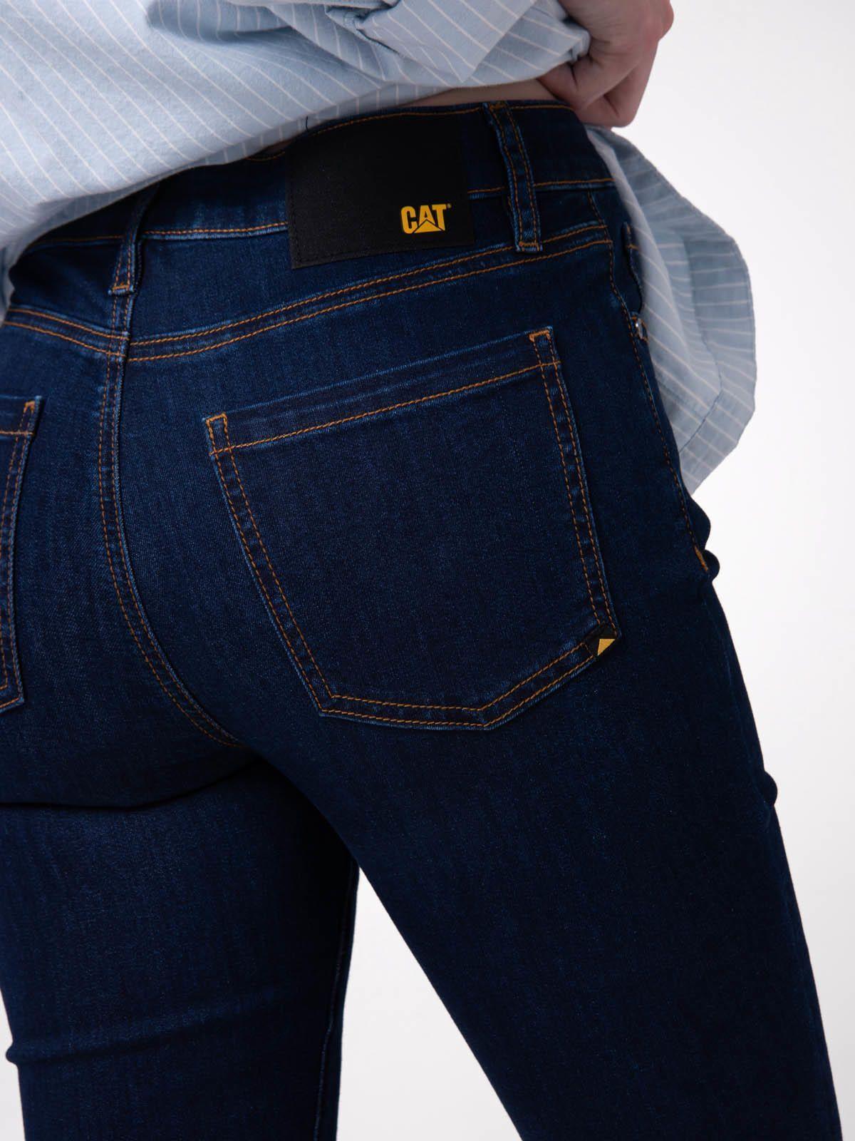 Jeans Stretch Mujer Mid-Rise Azul Oscuro-4