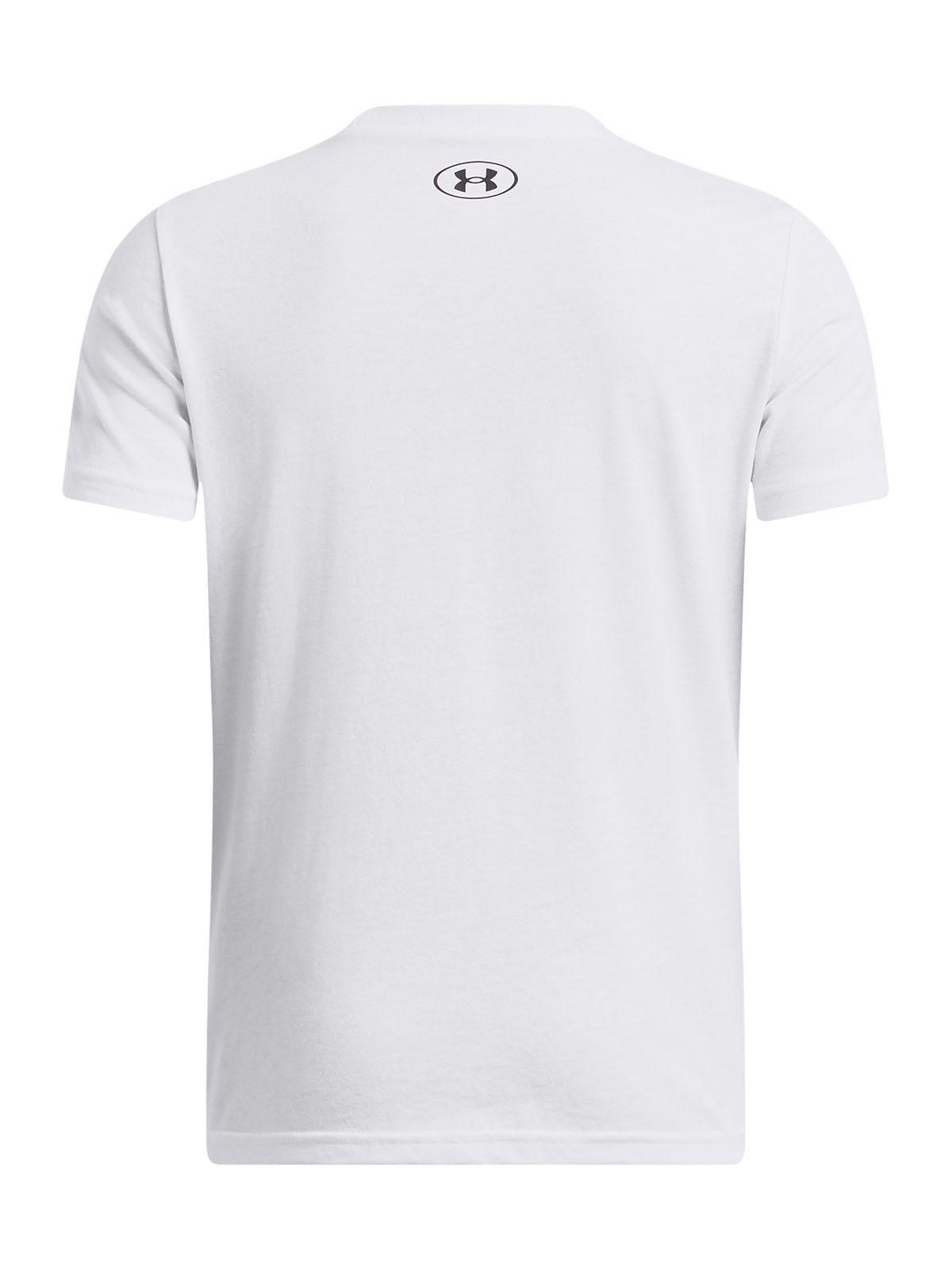 Polera Manga Corta Ua Sportstyle Lc Blanco Para Niño-1