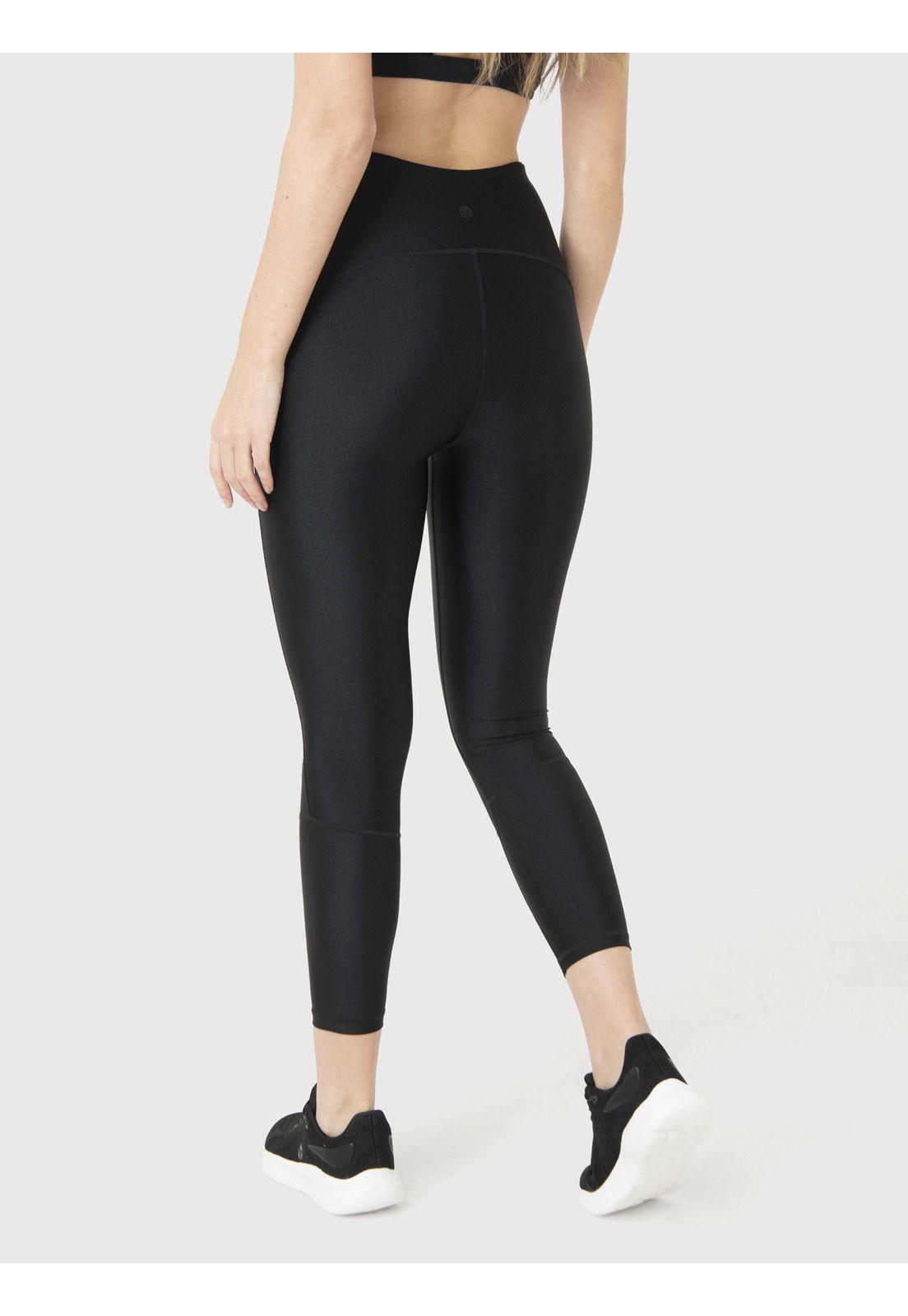 Calza Deportiva Mujer Shimmer Ankle Legg Negro-4