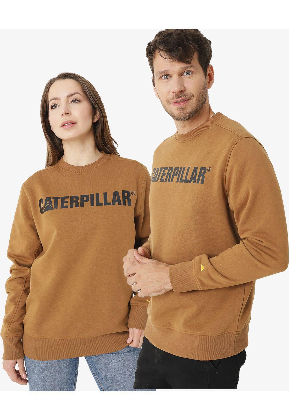 Polerón Caterpillar Logo Cre Café Unisex-0