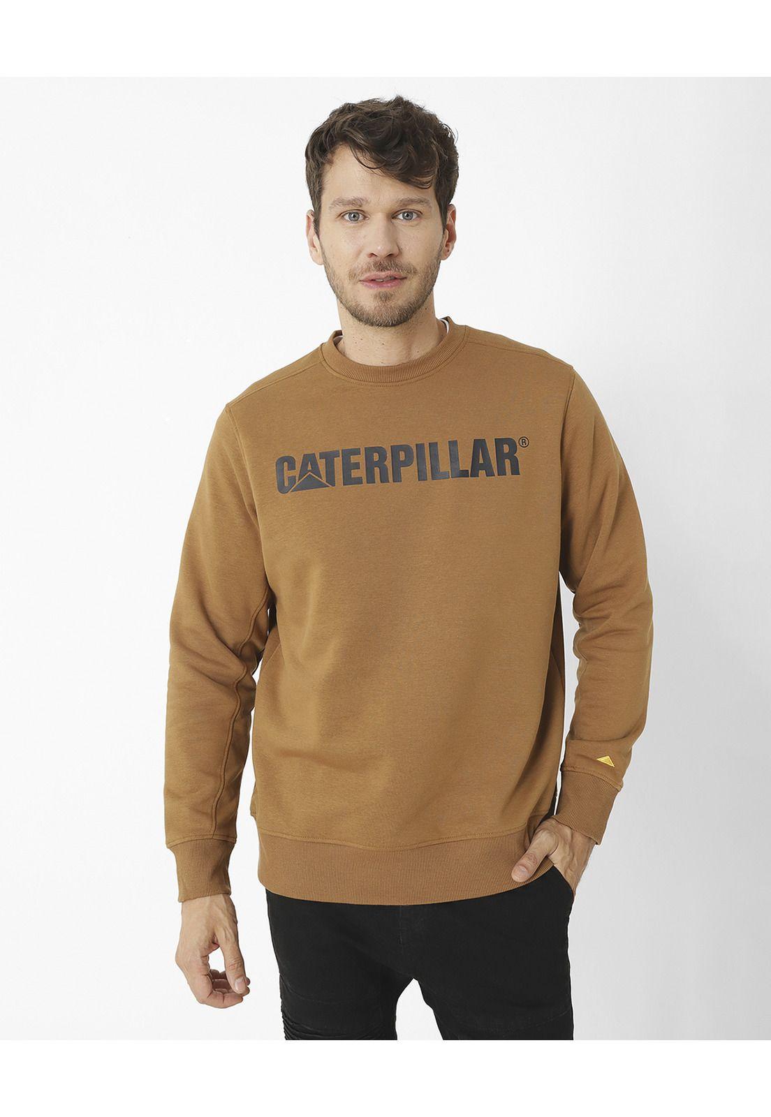 Polerón Caterpillar Logo Cre Café Unisex-6