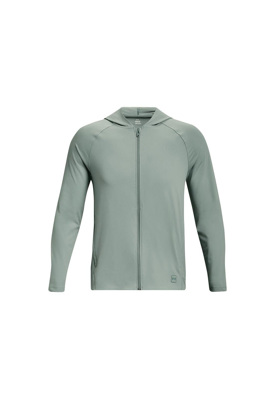 Polerón UA Meridian Full ZIP hombre Gris-0