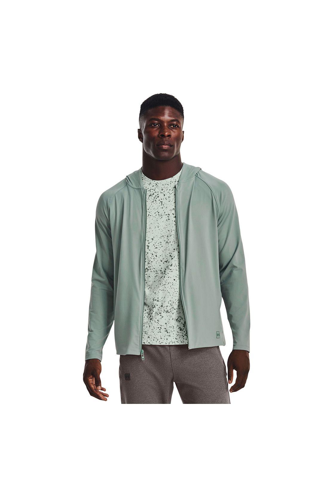 Polerón UA Meridian Full ZIP hombre Gris-3