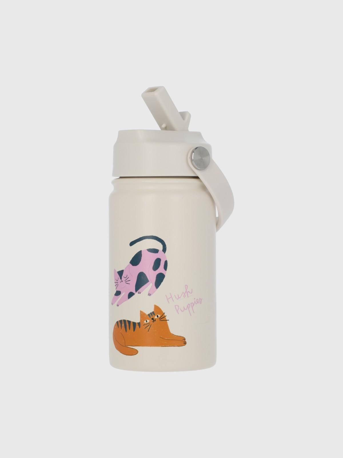 Botella Ac Inox Niña Cat Crema 360 ml-2