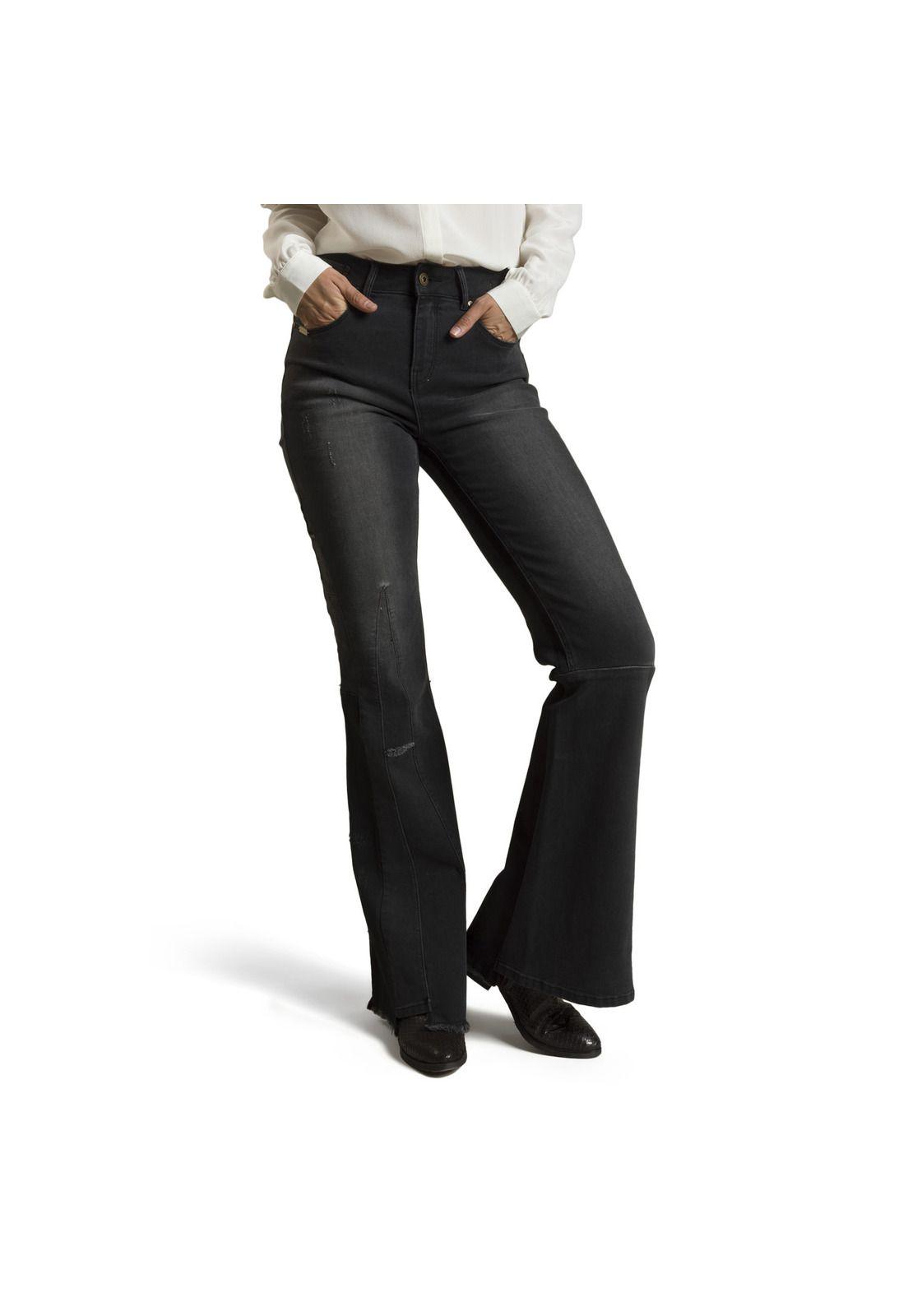 Jeans Flare  Negro Rockford-0