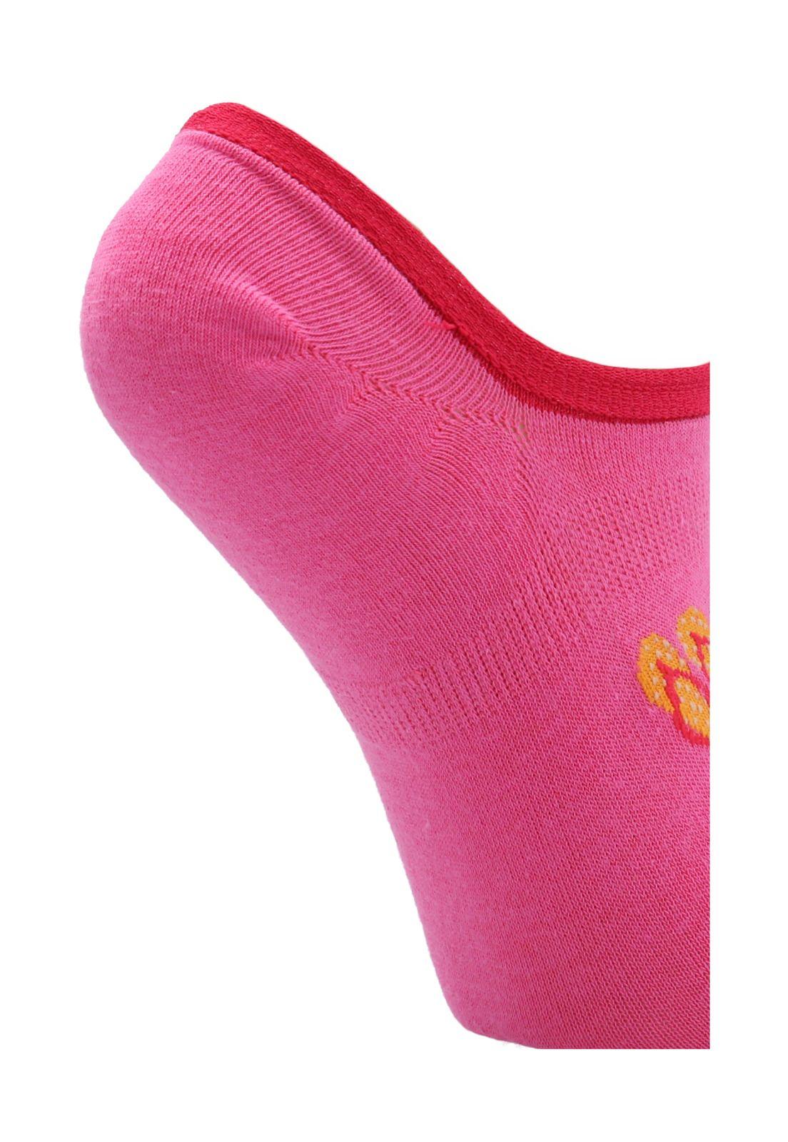 Calcetin Rosado Flipflop Mujer-1