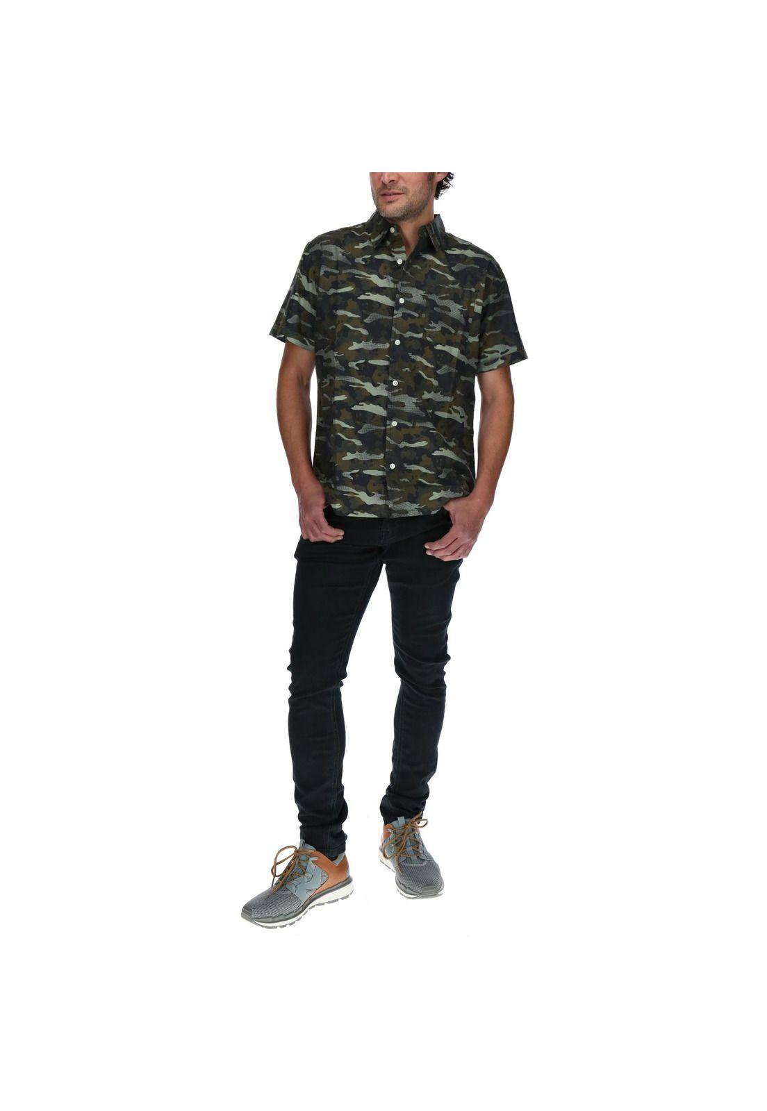 Camisa Mc Hombre Ao Camo Ss Shirt Verde-4