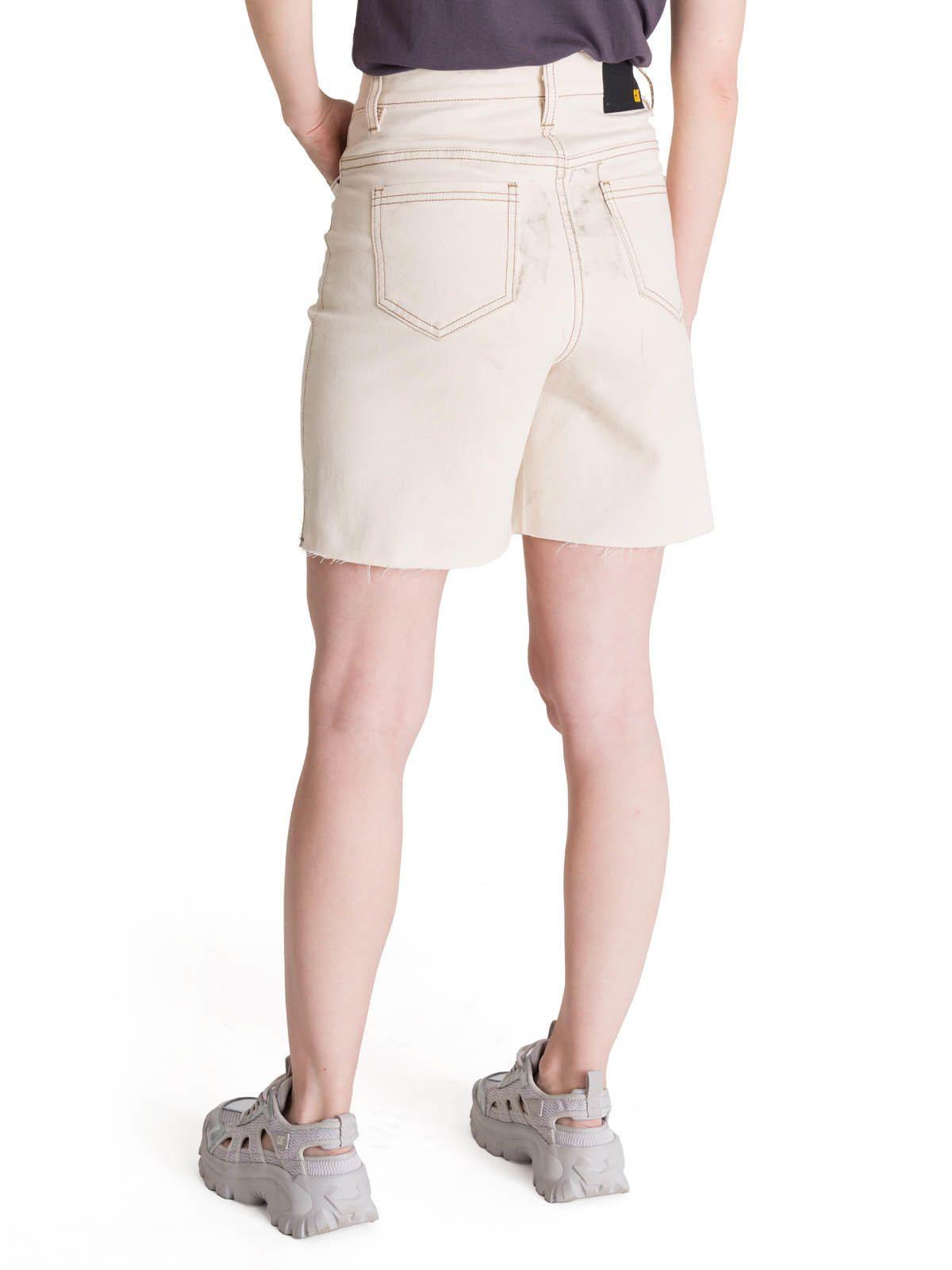 Short Tiro Alto Denim Mujer Cowboy Beige-3