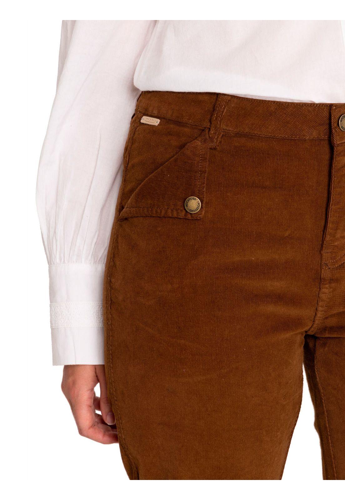 Pantalón Algodón Orgánico Mujer Alicia Café-7