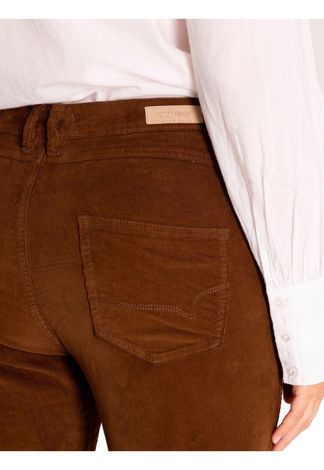 Pantalón Algodón Orgánico Mujer Alicia Café-8