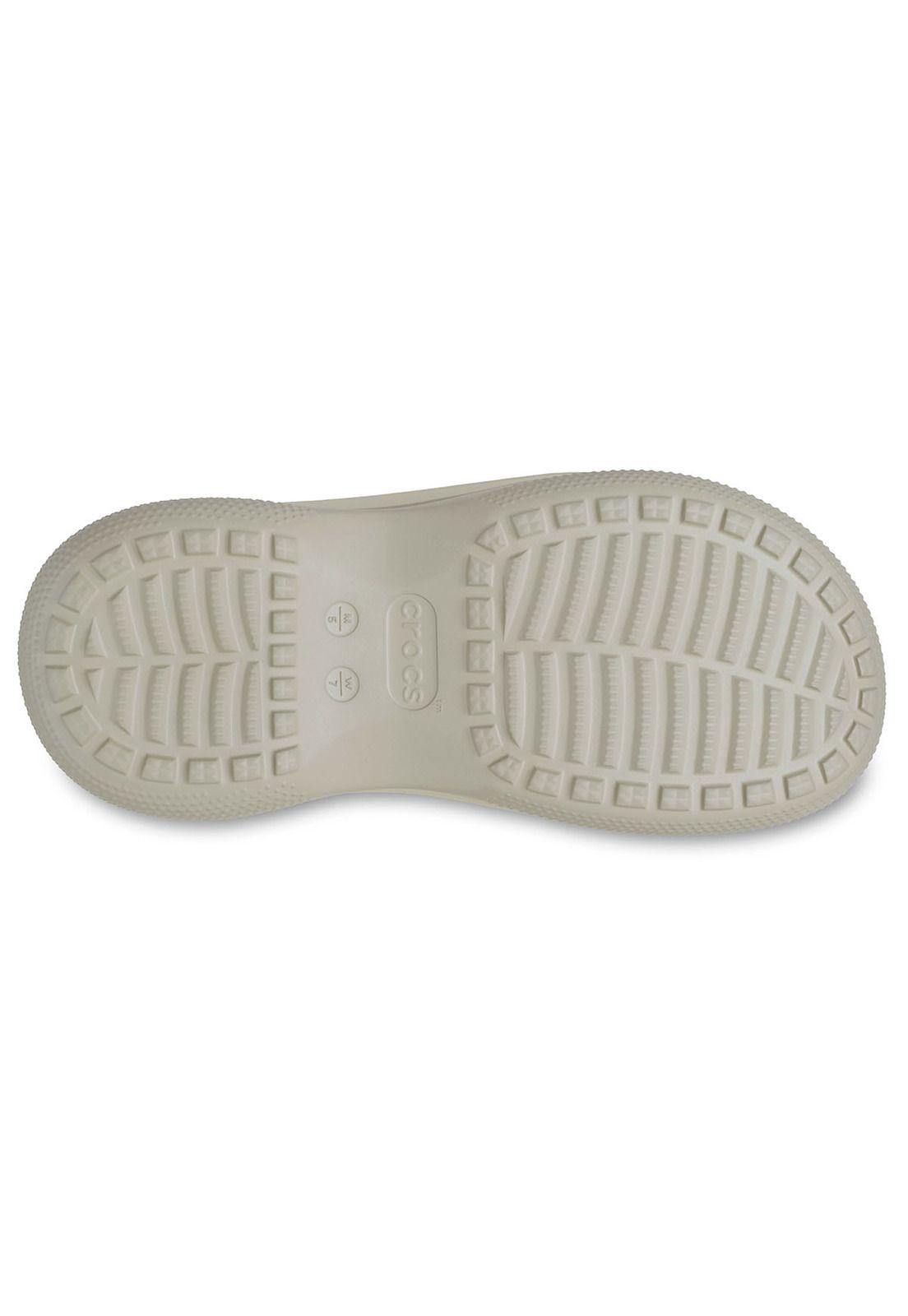 Zueco Crocs Mujer Platforma Stacked Clog Blanco-5