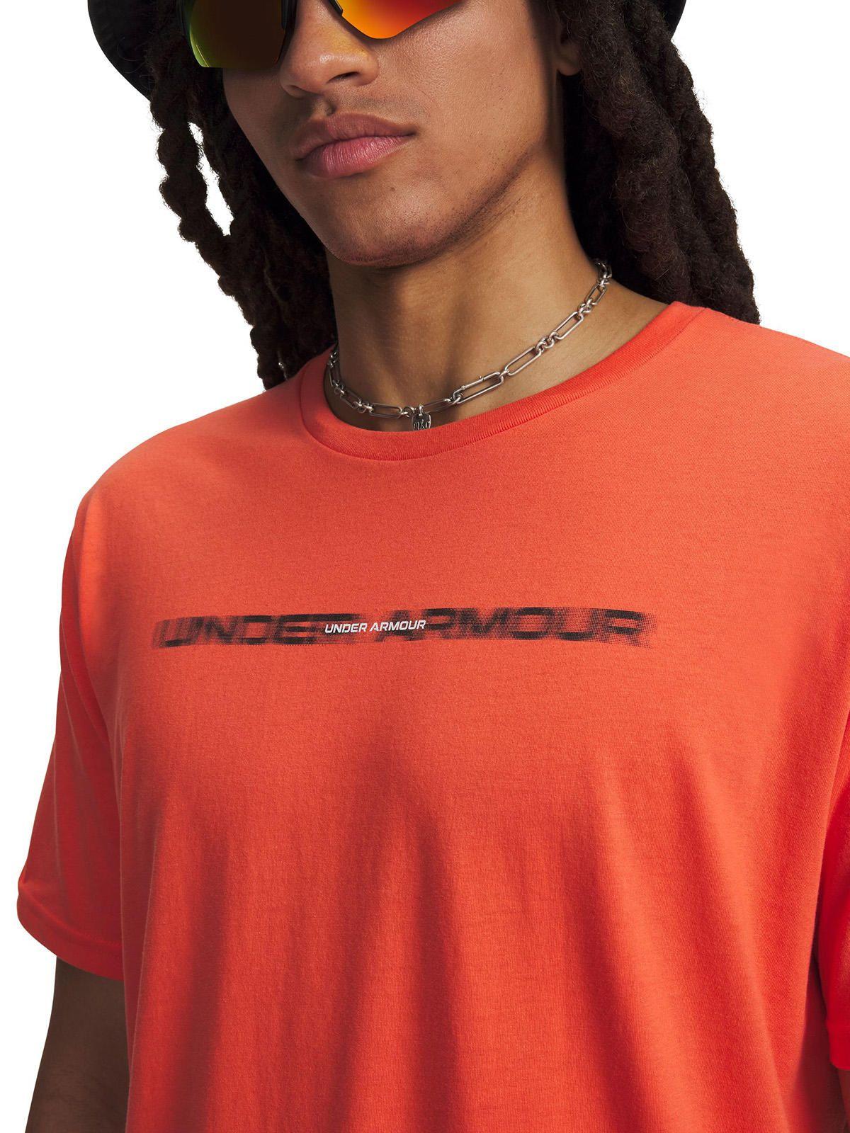 Polera M/C Hombre Blur Wordmark Ss Rojo-0