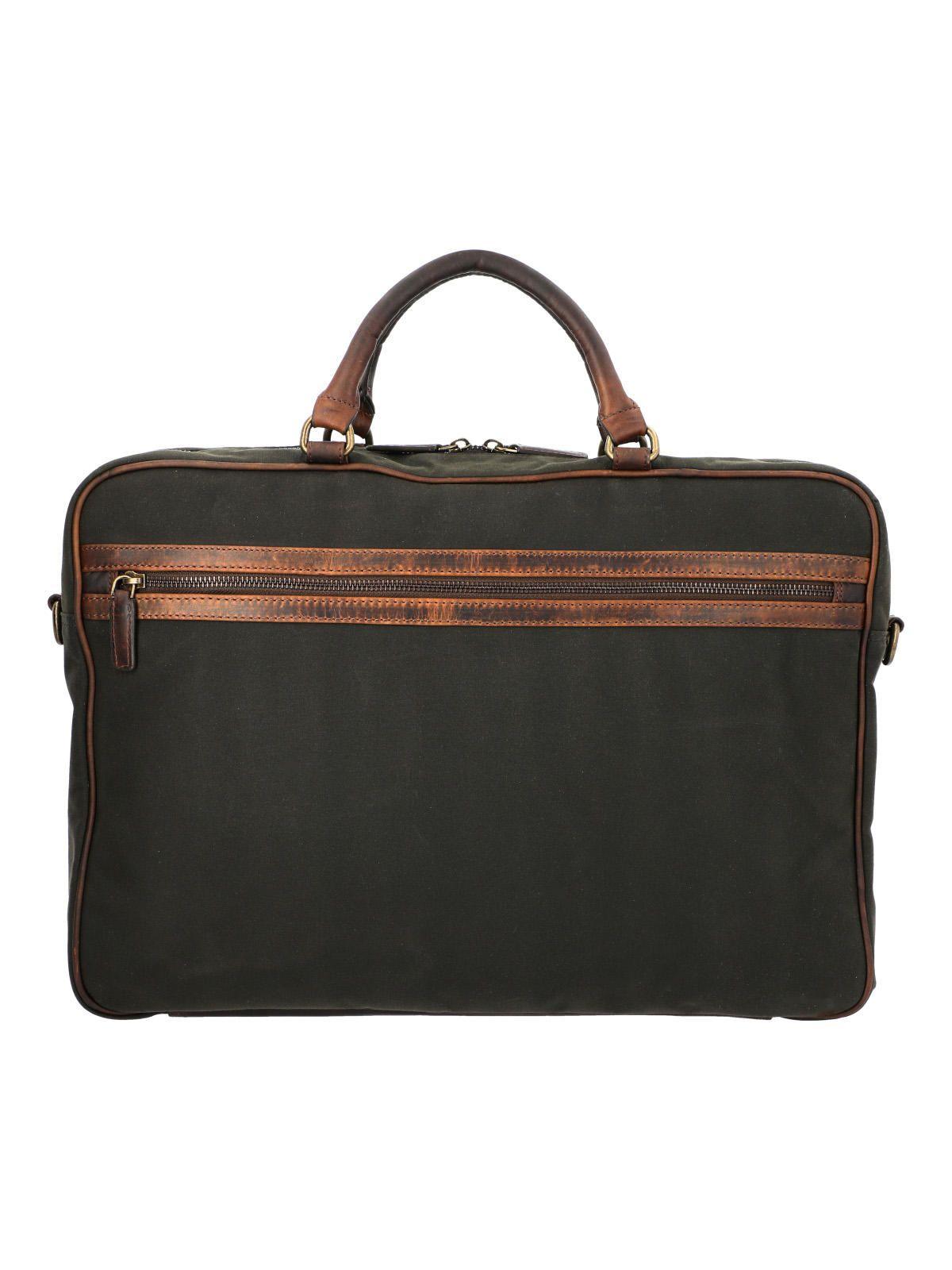 Maletin Canvas Engrasado Cuero Uk Telford Café-2