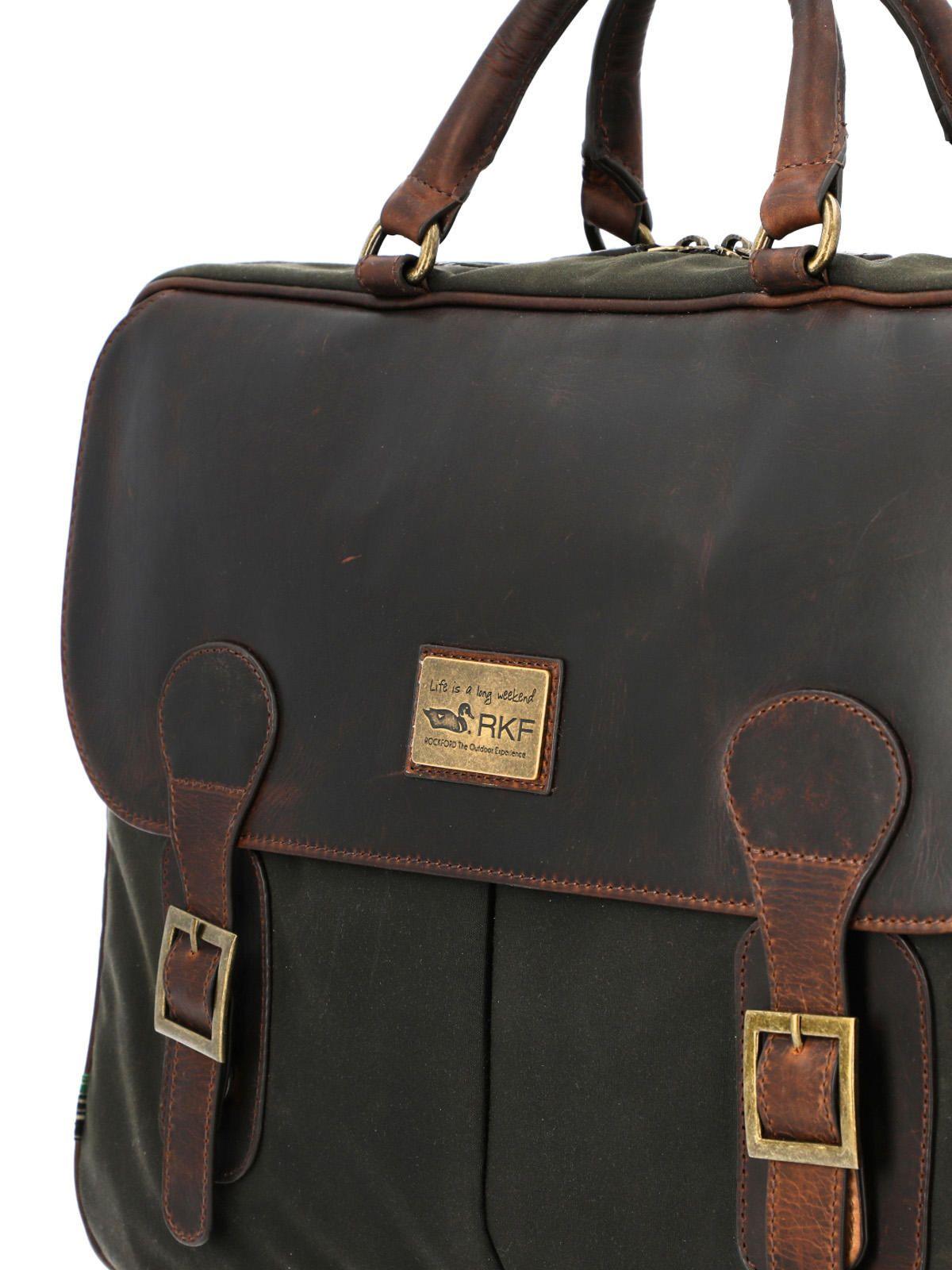 Maletin Canvas Engrasado Cuero Uk Telford Café-4