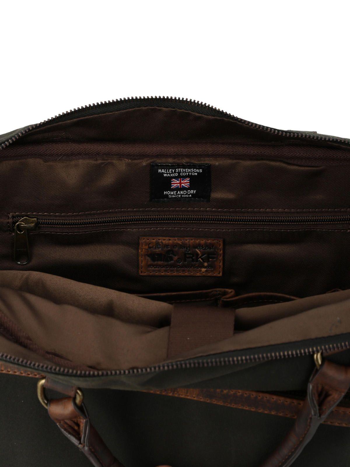 Maletin Canvas Engrasado Cuero Uk Telford Café-5