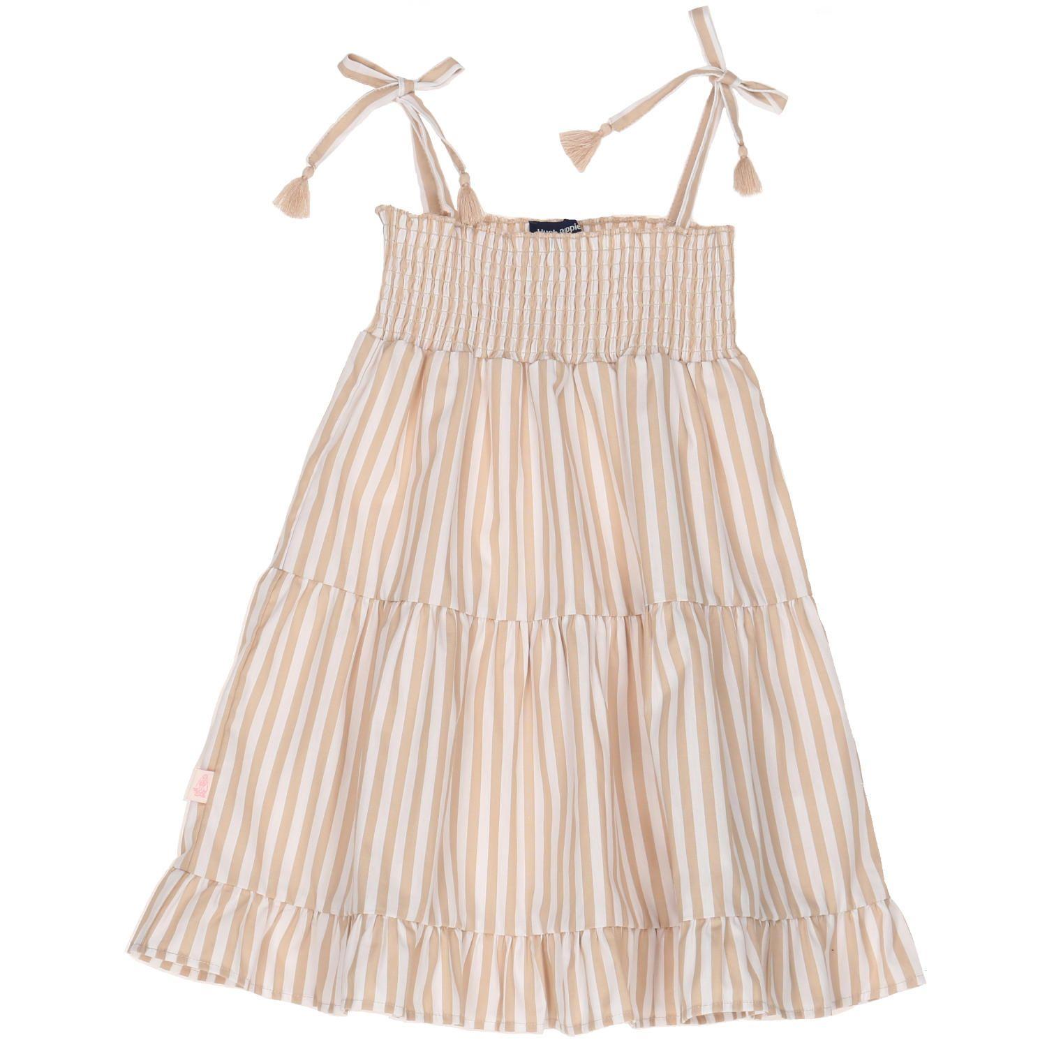 Vestido Niña Smock Beige-0