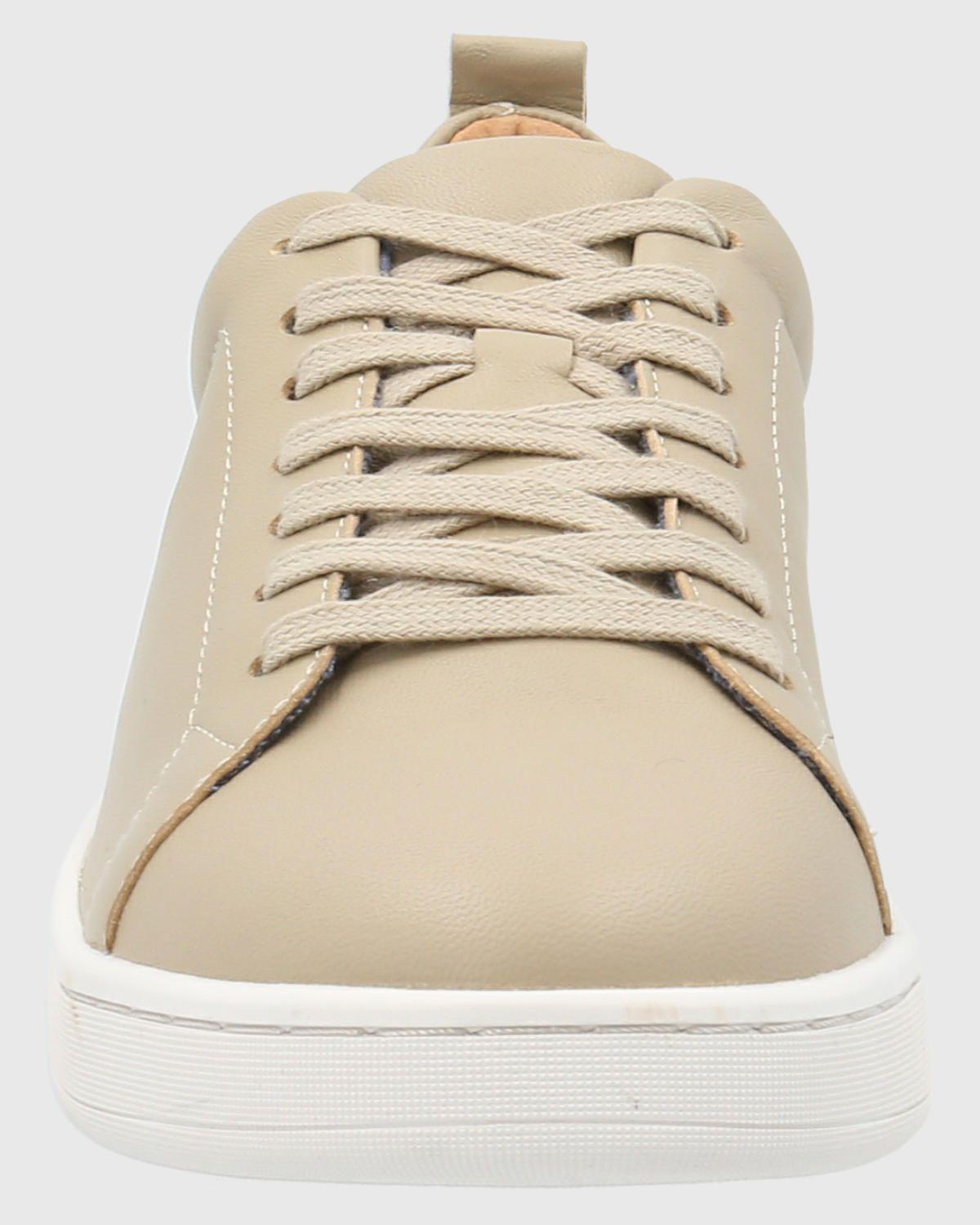 Zapatilla Cuero Mujer Tottem Beige-3