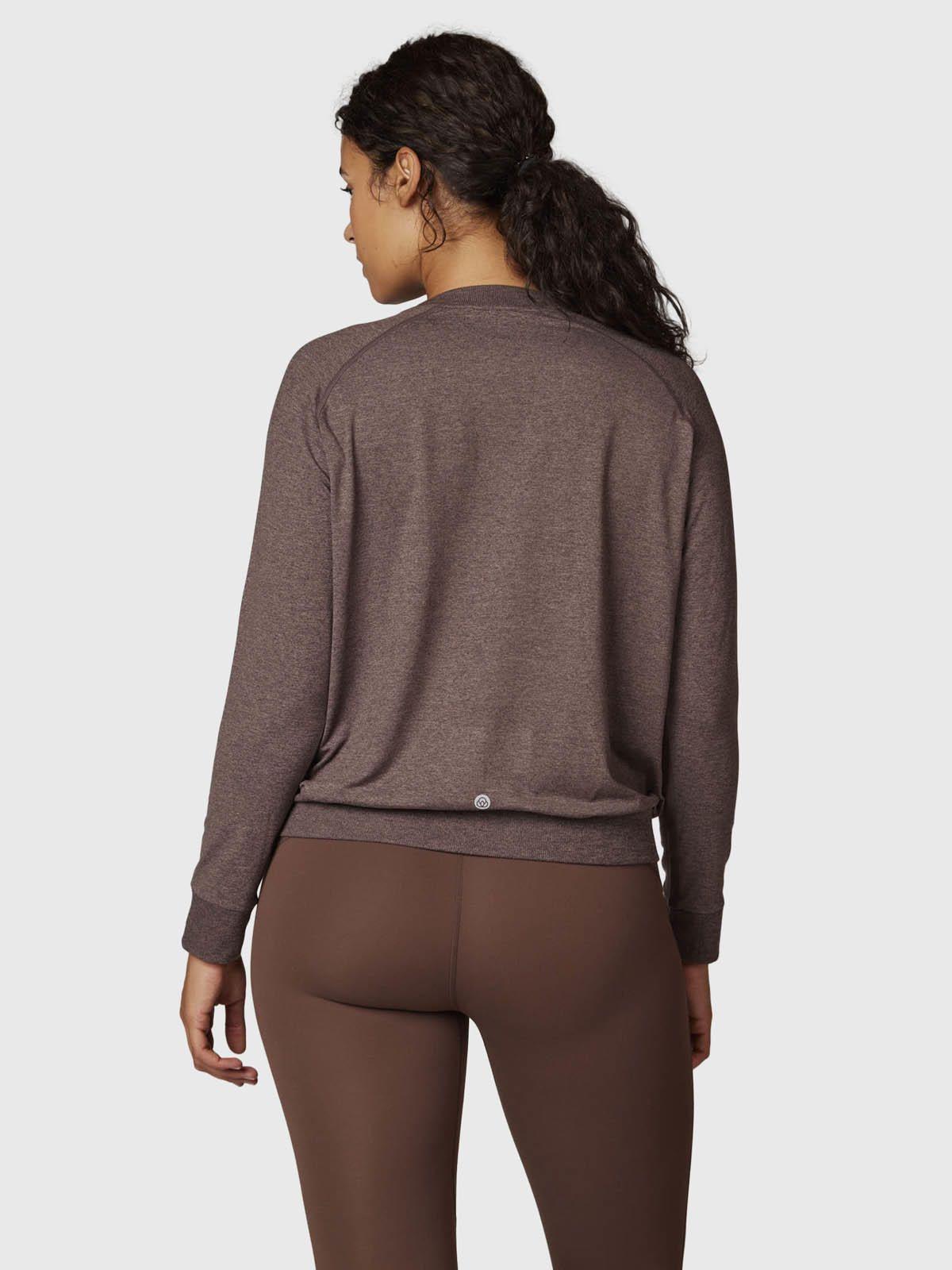 Polerón Mujer Crew Neck Café-3