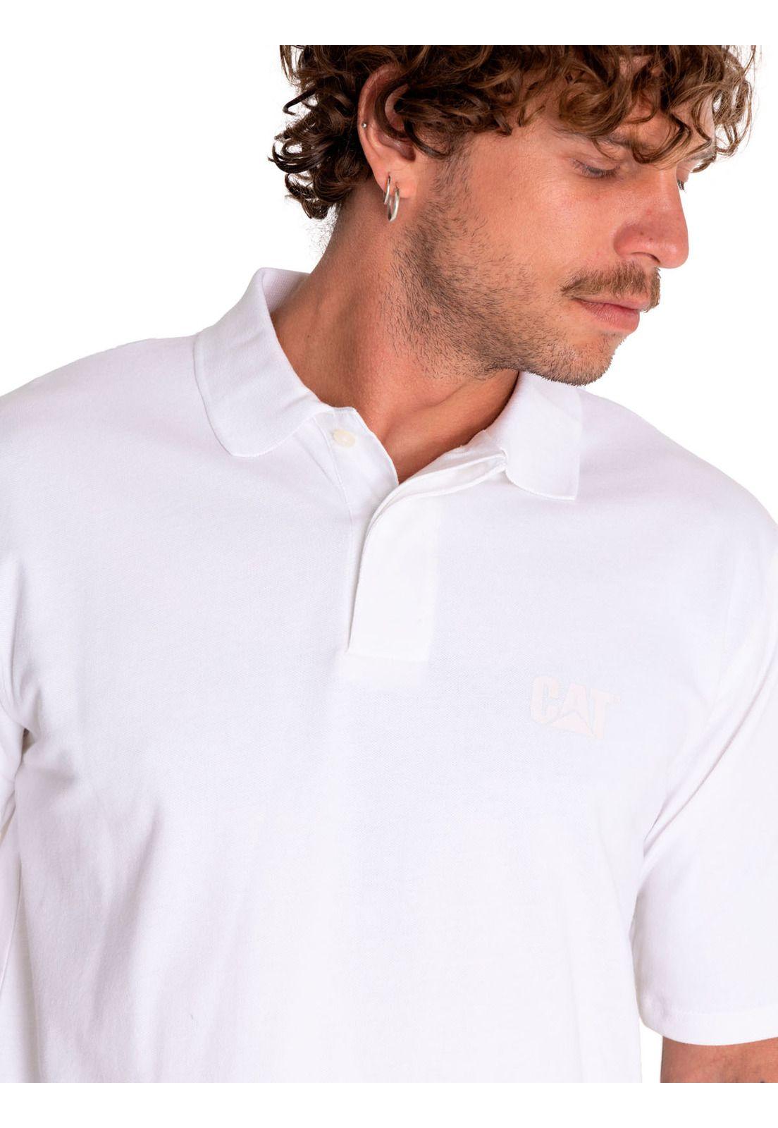 Polera Polo Hombre Logo Pique Polo Blanco-4