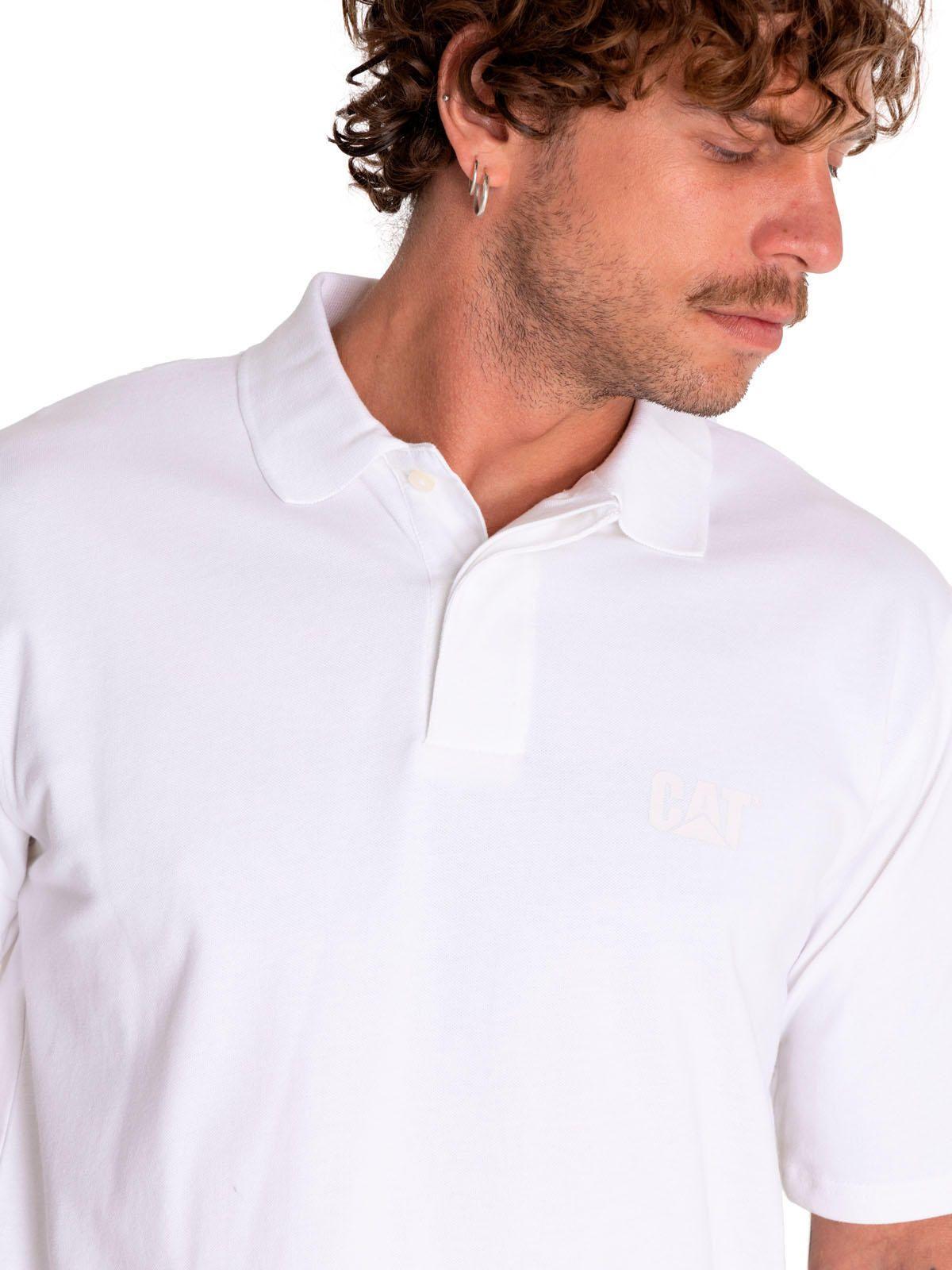 Polera Polo Hombre Logo Pique Polo Blanco-4