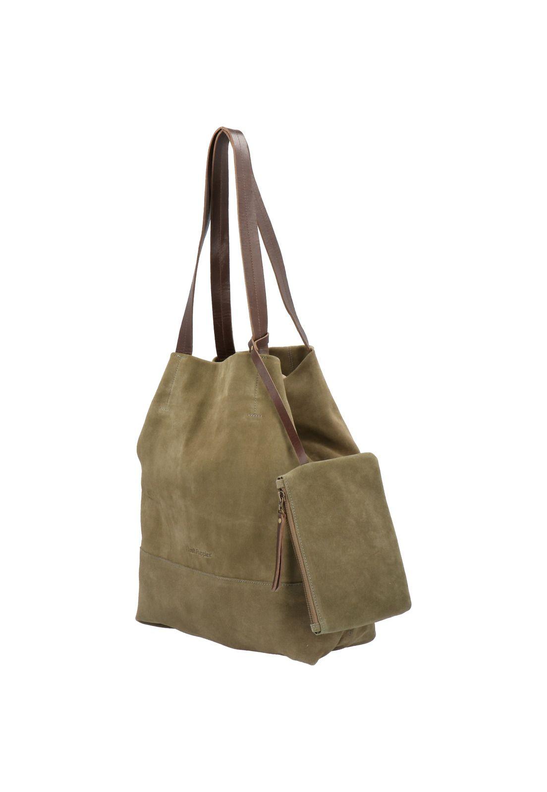 Cartera Cuero Granate Bag Verde Mujer-1